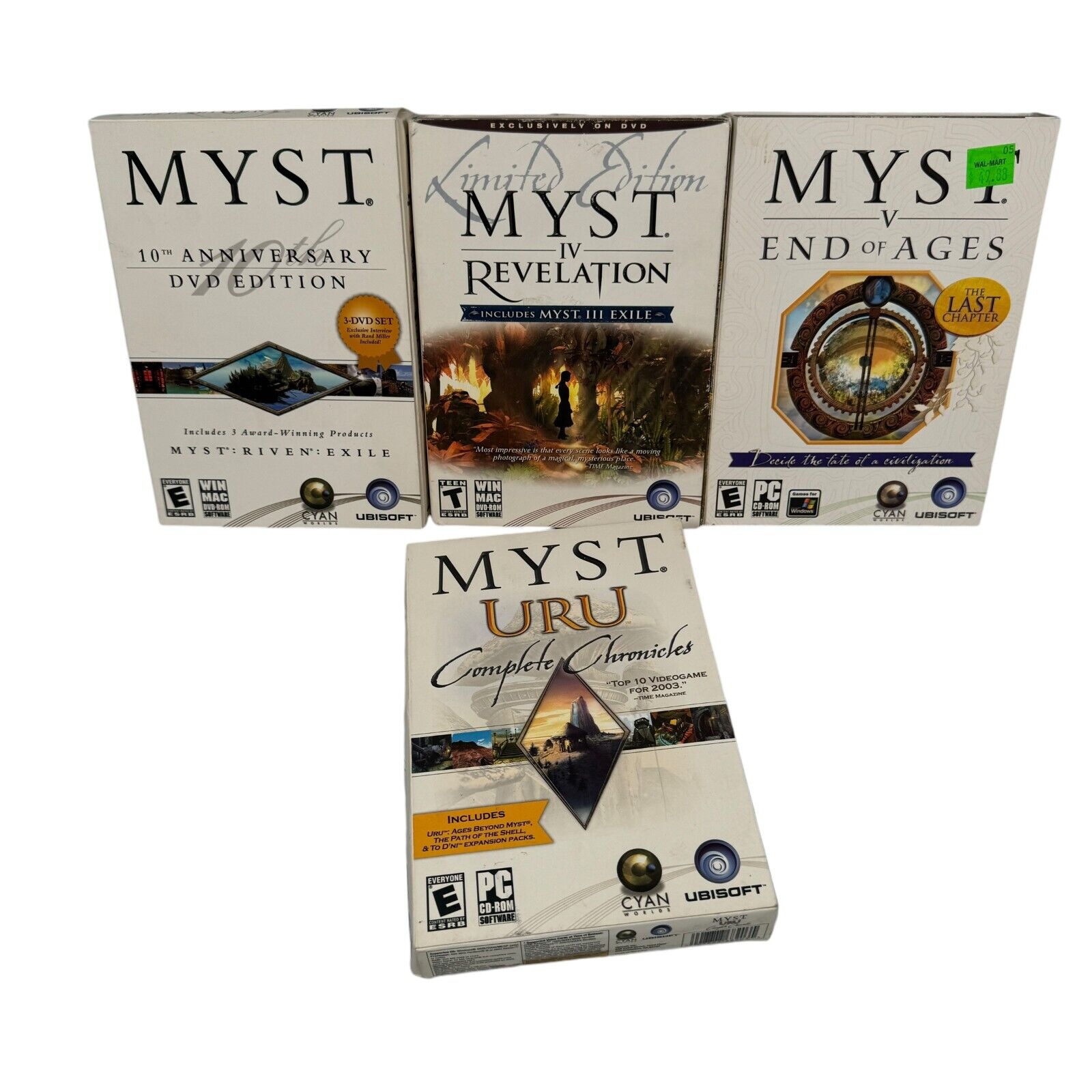 Myst Complete Collection of 6 Games I-V and Uru with Expansions for PC