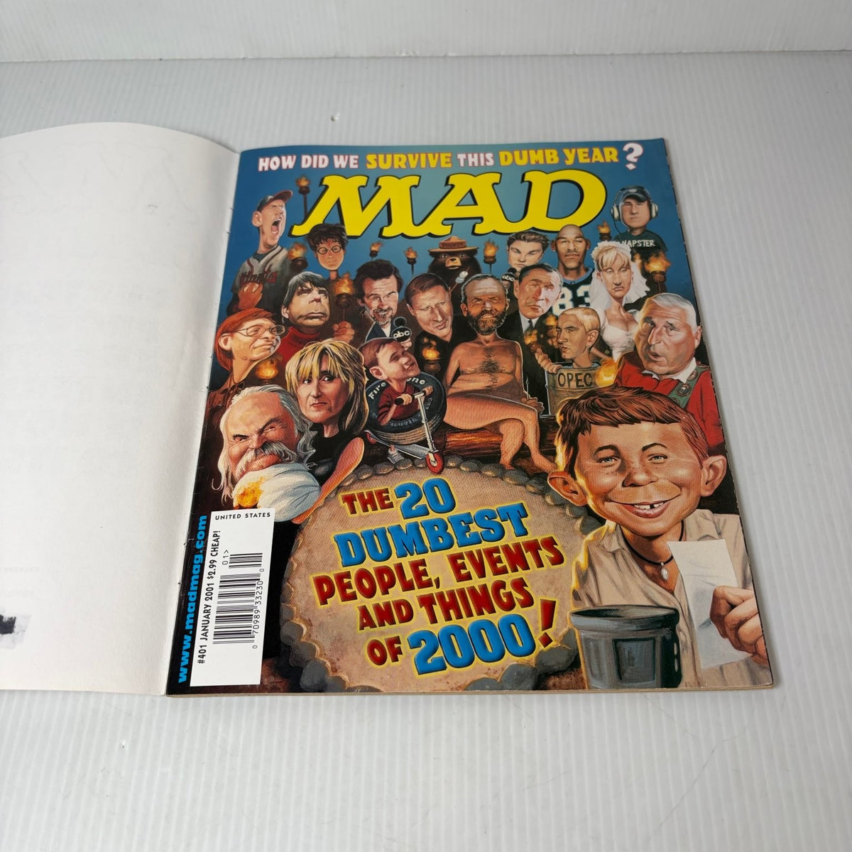 MAD Magazine January 2001 The 20 Dumbest People Events Things of 2000 Humor