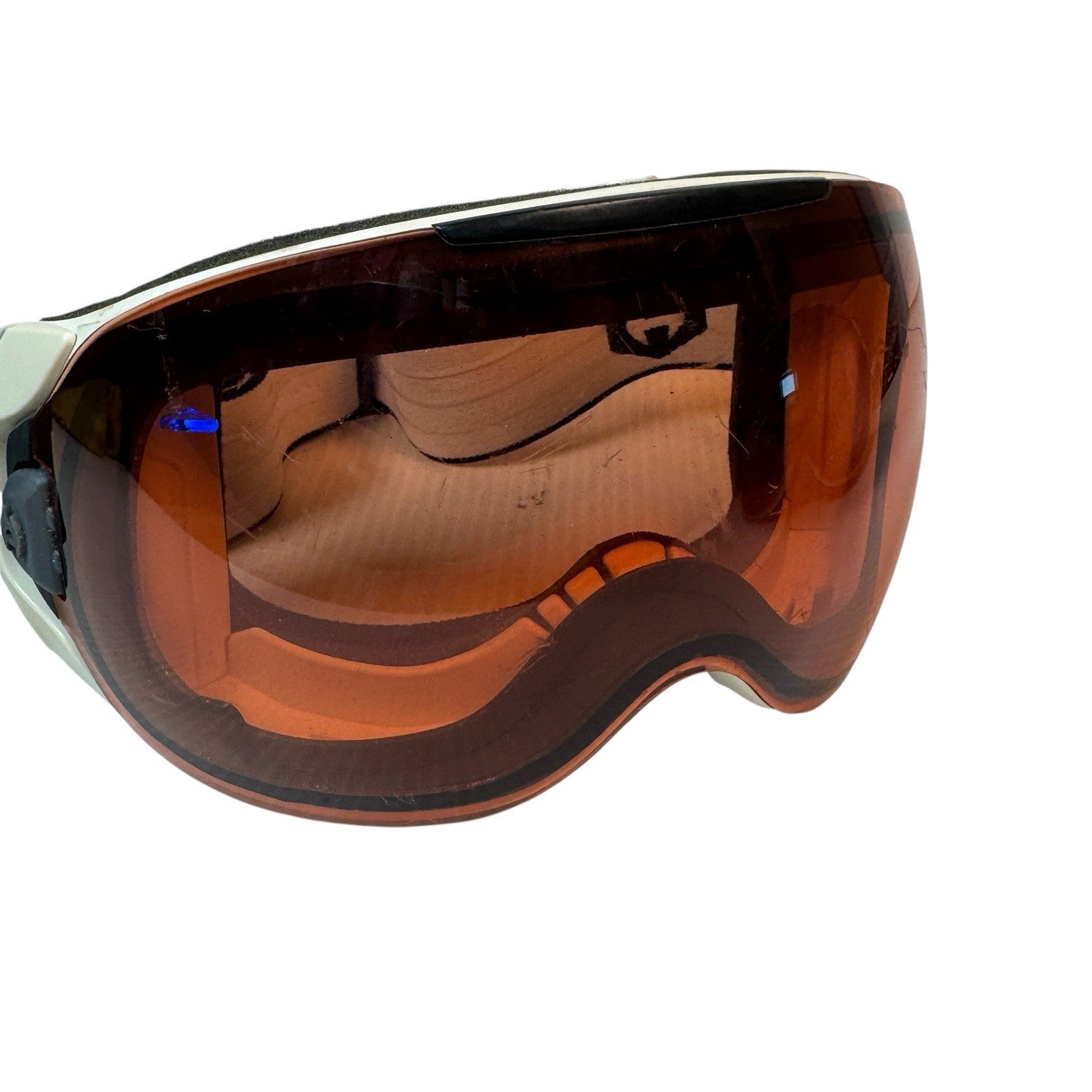 Abom Heated Anti-Fog Ski Snowboard Goggles White Frame Orange Lens