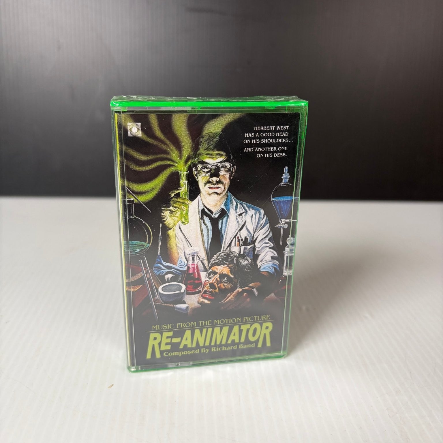 Richard Band Re-Animator Soundtrack Cassette Terror Vision Green Case OOP Rare