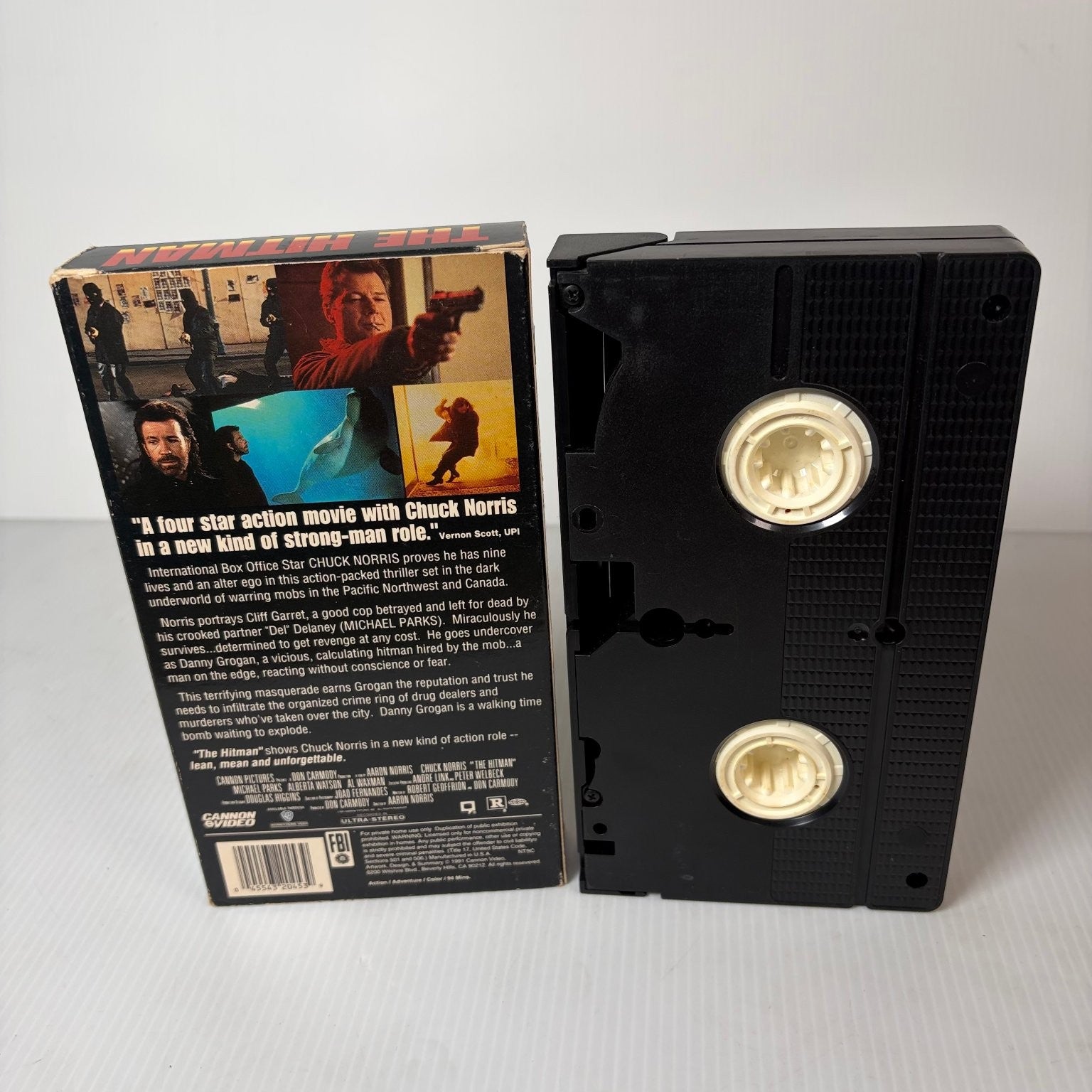 The Hitman VHS 1992 Action Thriller Chuck Norris Cannon Video Original Release