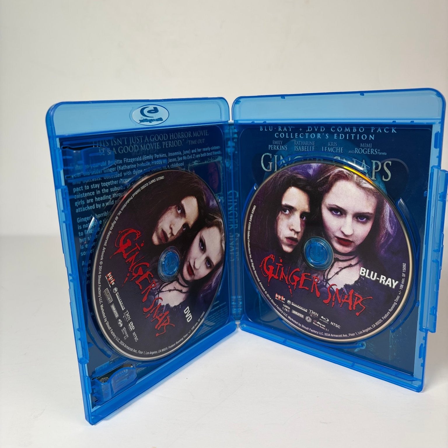 Ginger Snaps Blu-ray DVD 2014 Collector's Edition Emily Perkins Katharine