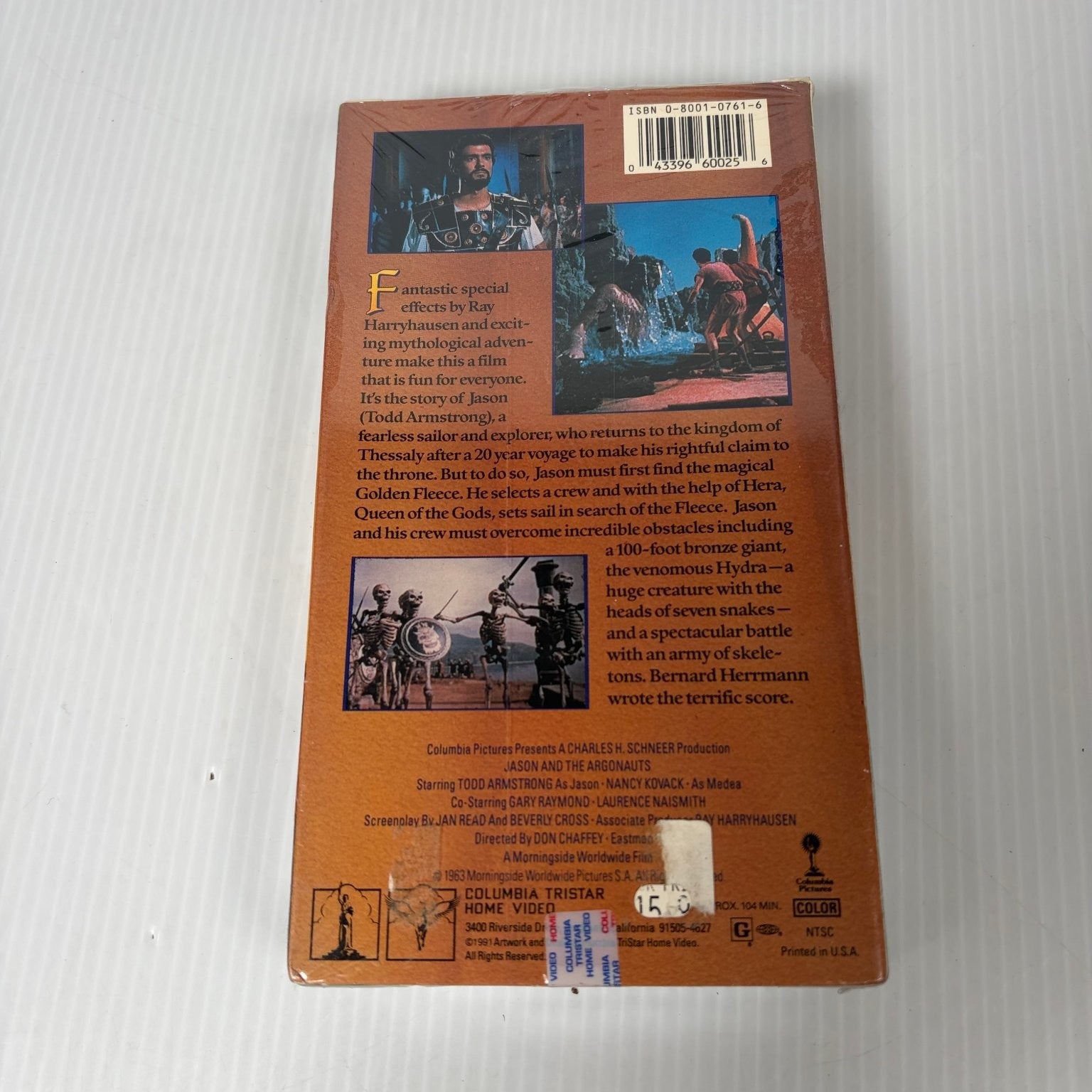 Jason and the Argonauts VHS 1963 Adventure Fantasy Ray Harryhausen Sealed