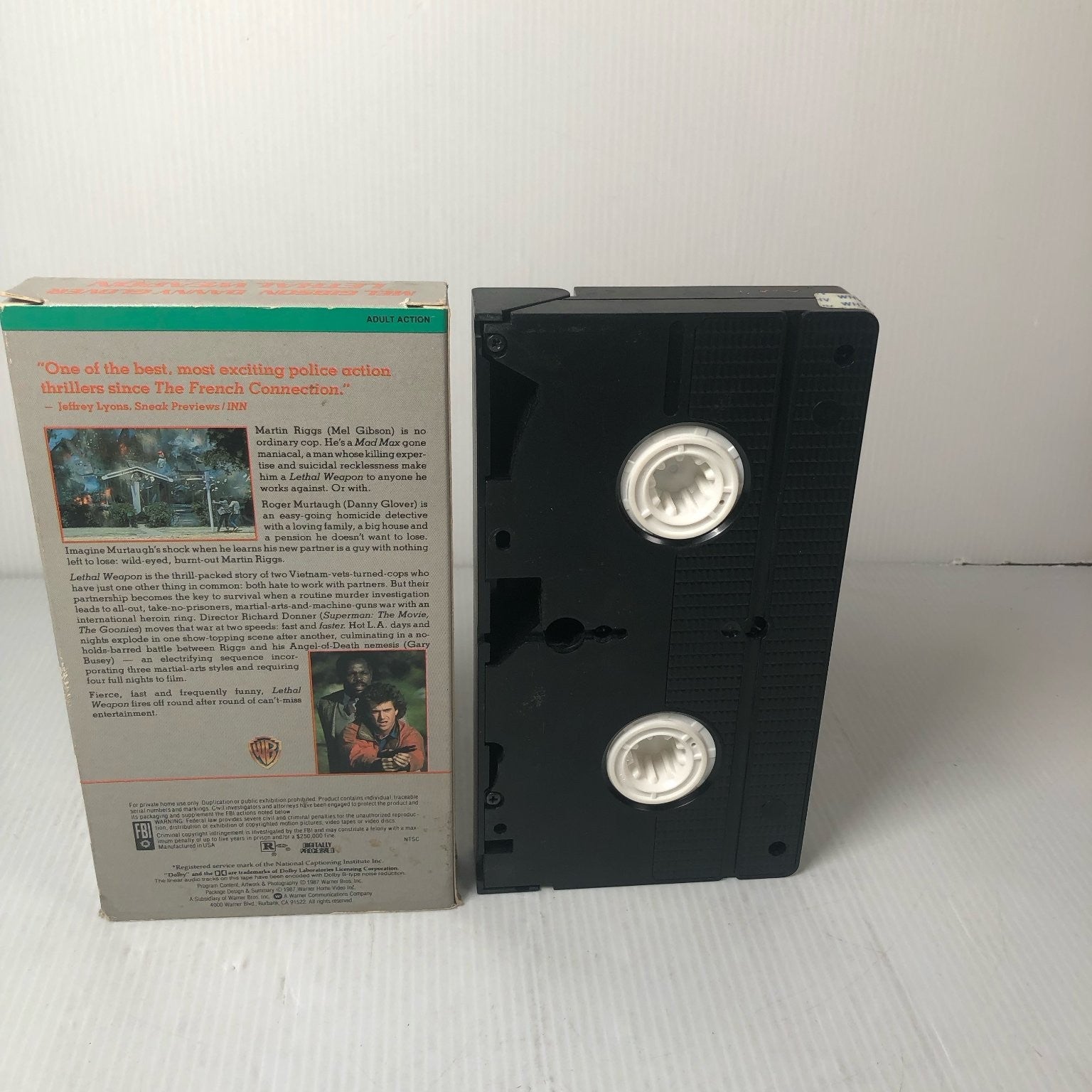 Lethal Weapon VHS 1987 Action Thriller Mel Gibson Warner Home Video R