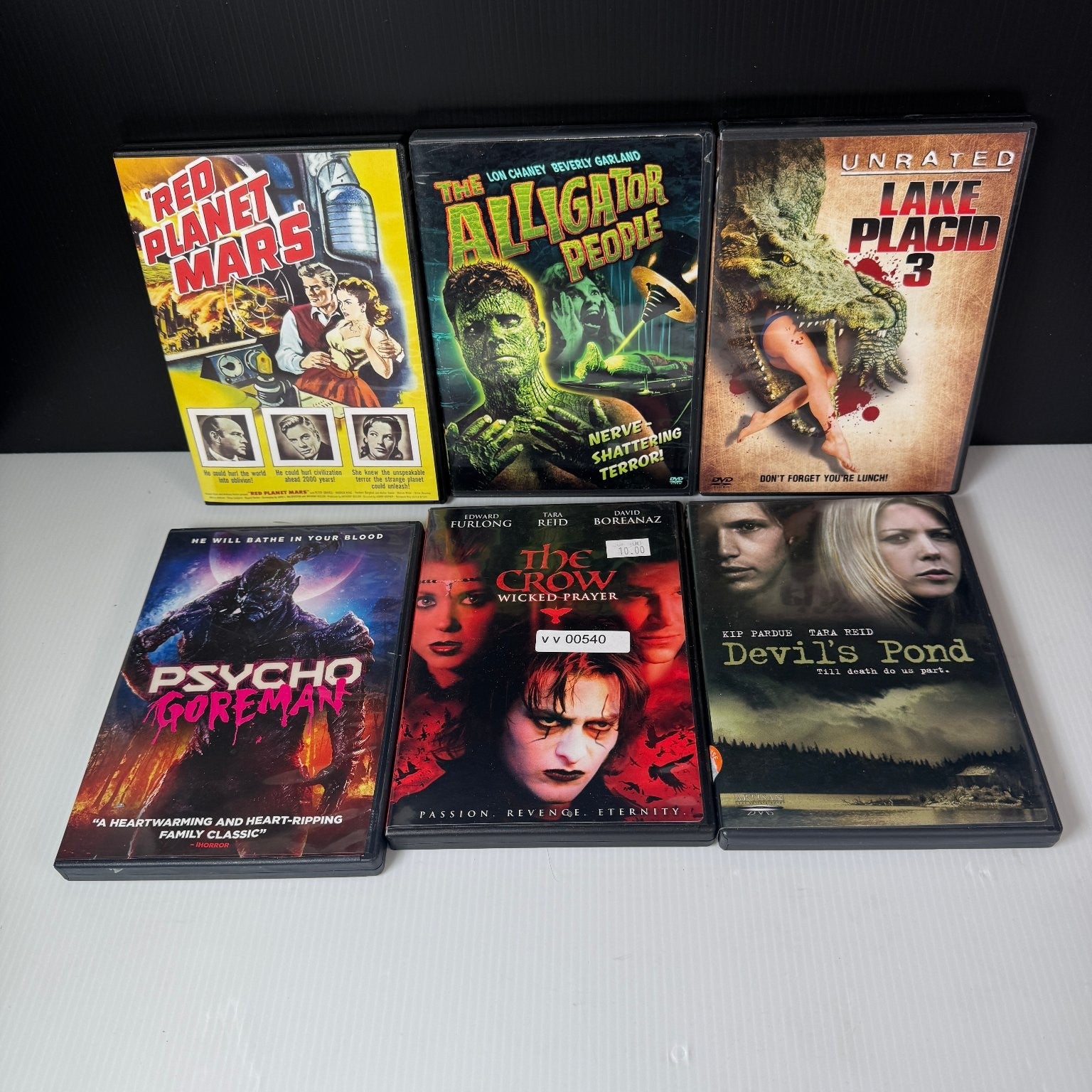 Lot of 6 Horror DVDs Psycho Goreman, The Crow Wicked Prayer & More Tara Reid