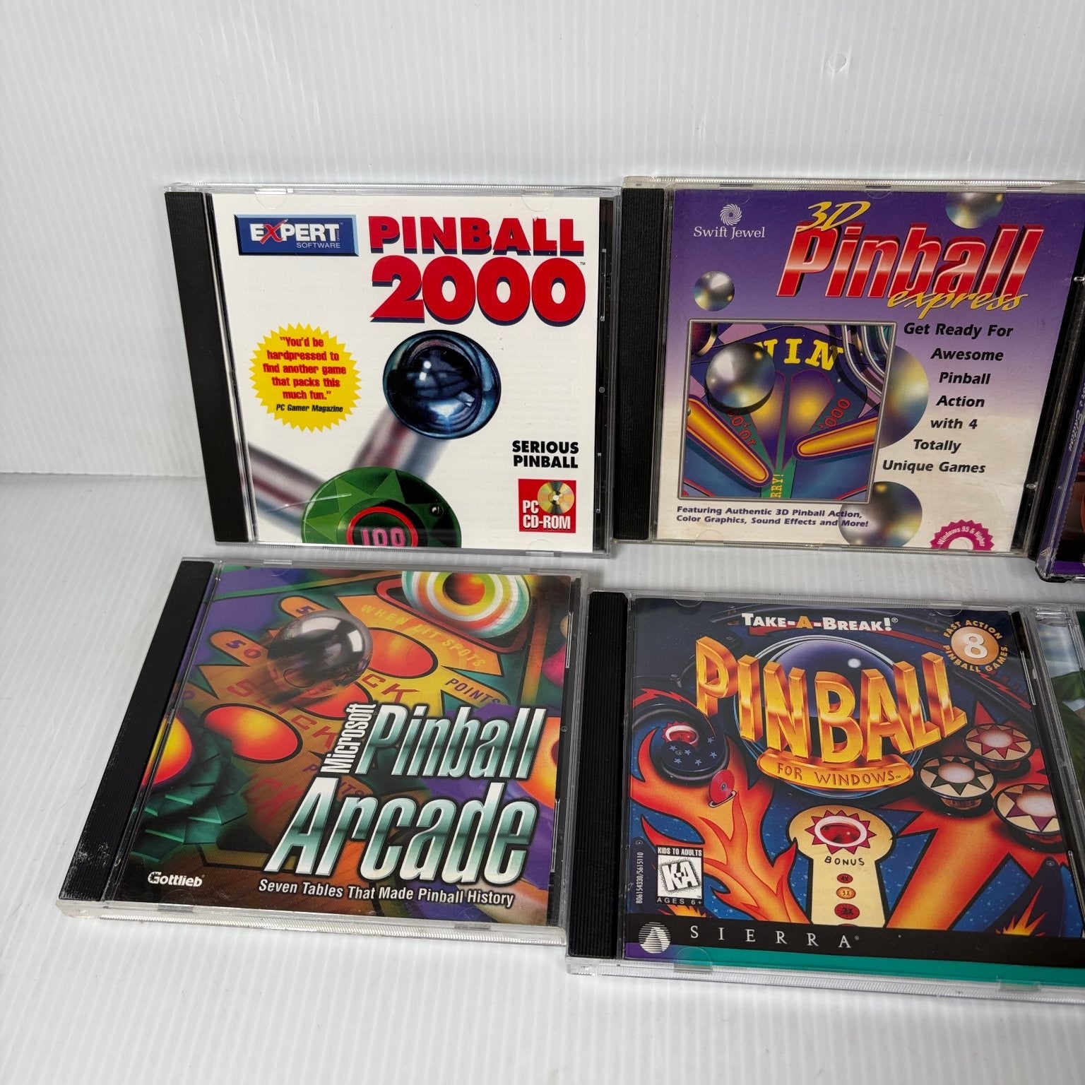 Lot of 6 Retro PC Pinball Games w/ 3D Ultra Pinball Collector's Edition & More