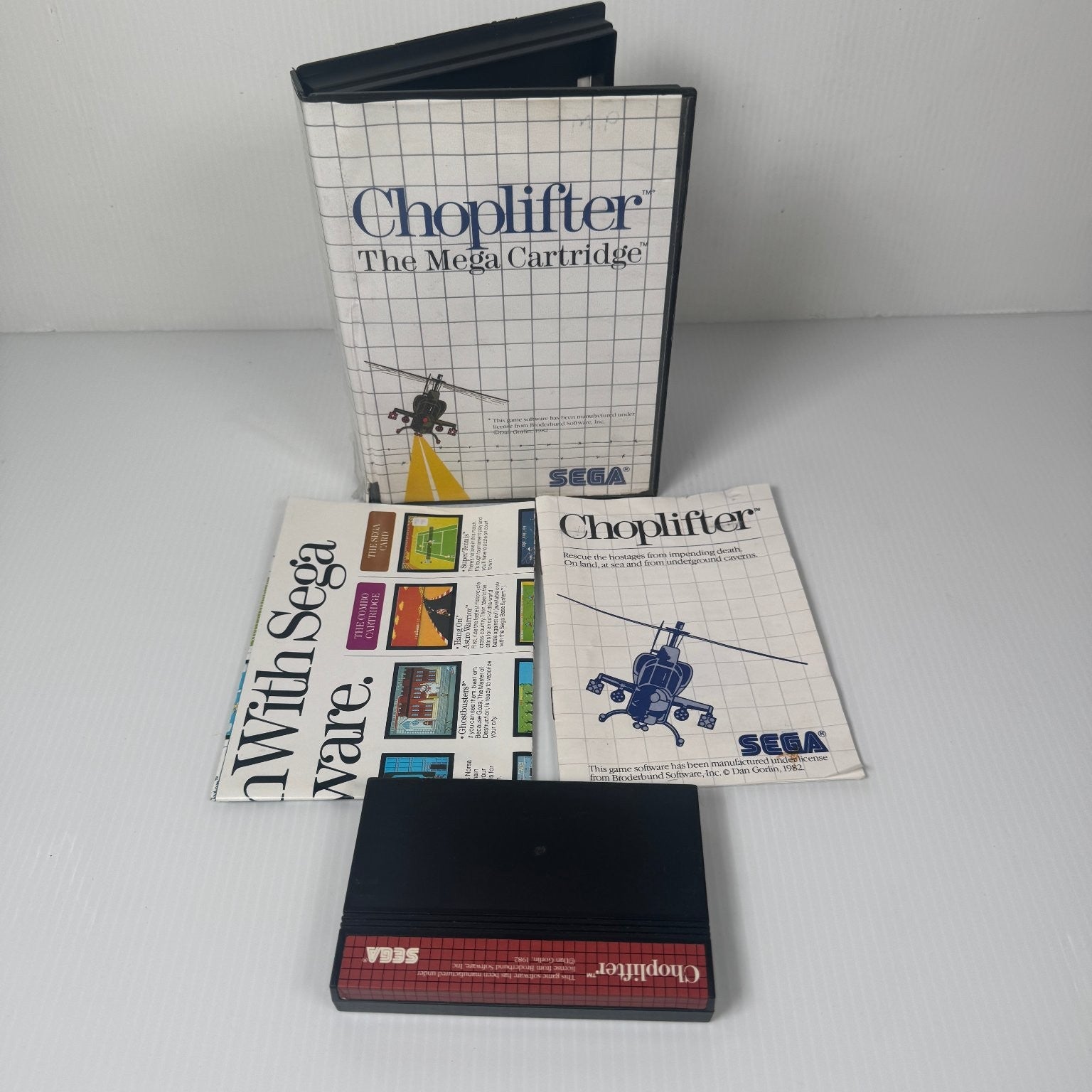 Choplifter Sega Master System The Mega Cartridge Video Game Complete CIB