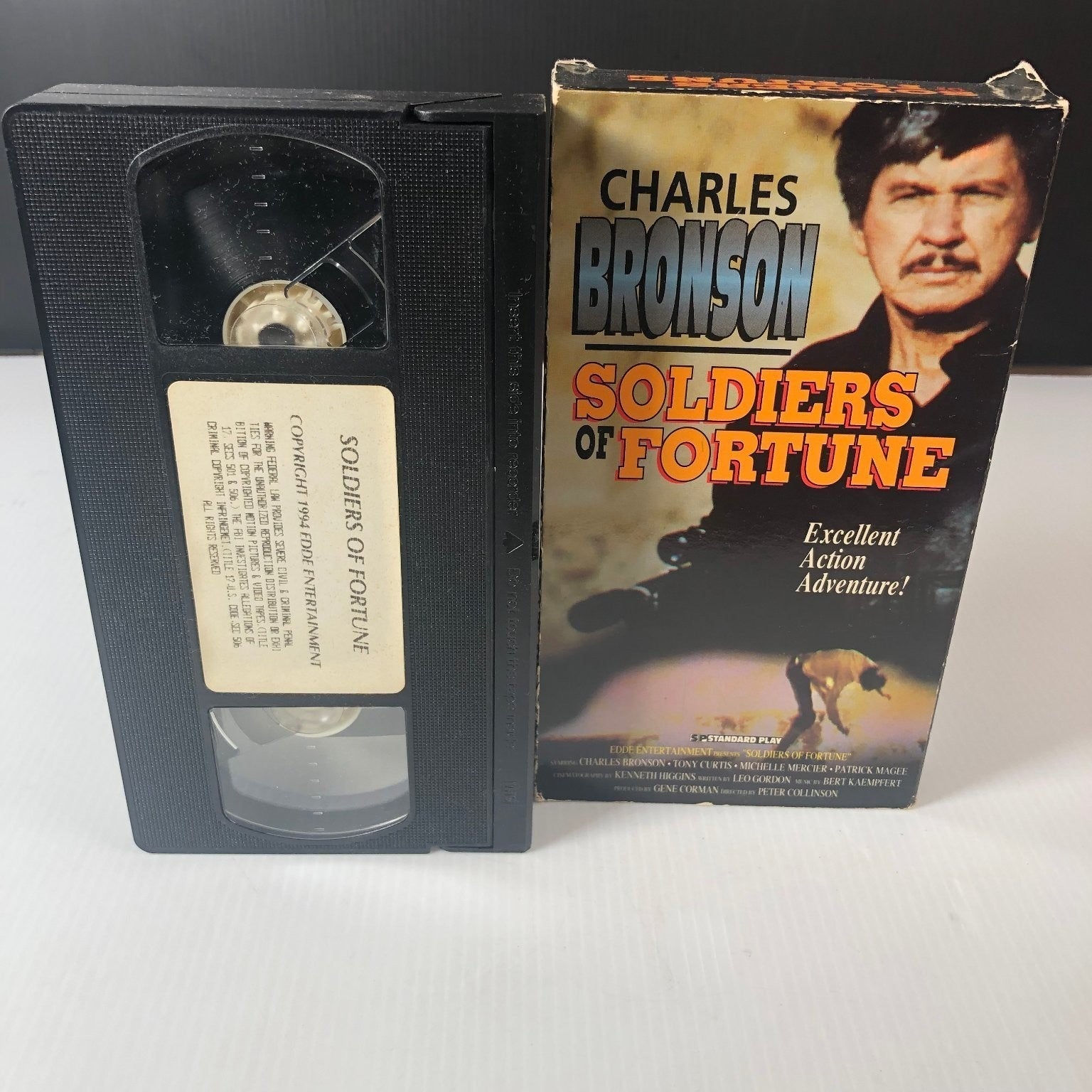 Soldiers of Fortune VHS 1993 Charles Bronson Action Adventure Original Release