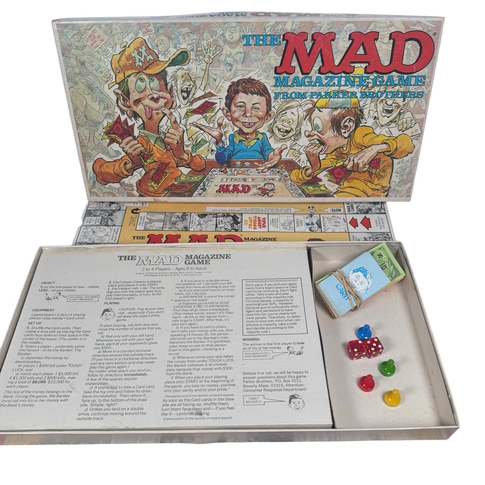 Vintage 1979 The MAD Magazine Board Game From Parker Brothers Complete