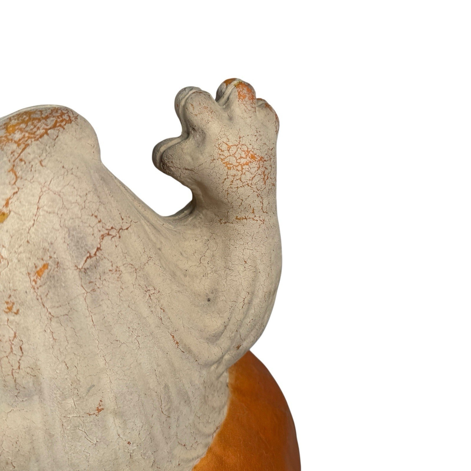 Vintage Happy Halloween Ghost with Pumpkin Foam Blow Mold w/ Gemmy Light