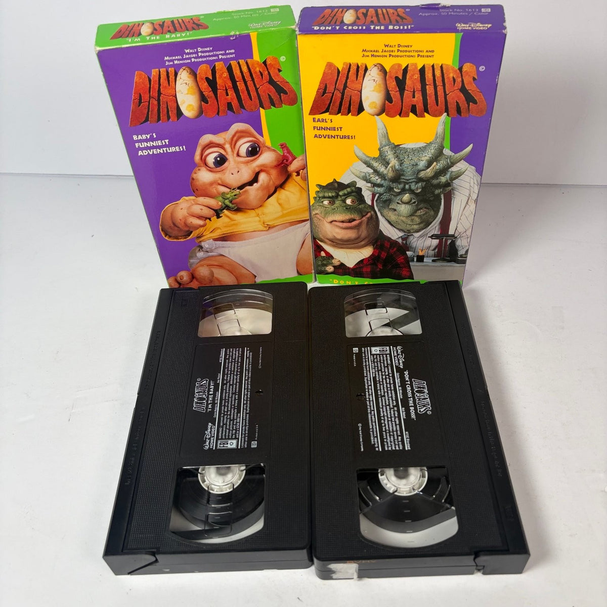 Dinosaurs VHS Lot of 4 Tapes 1991 Kids Comedy Jim Henson Buena Vista Home Video
