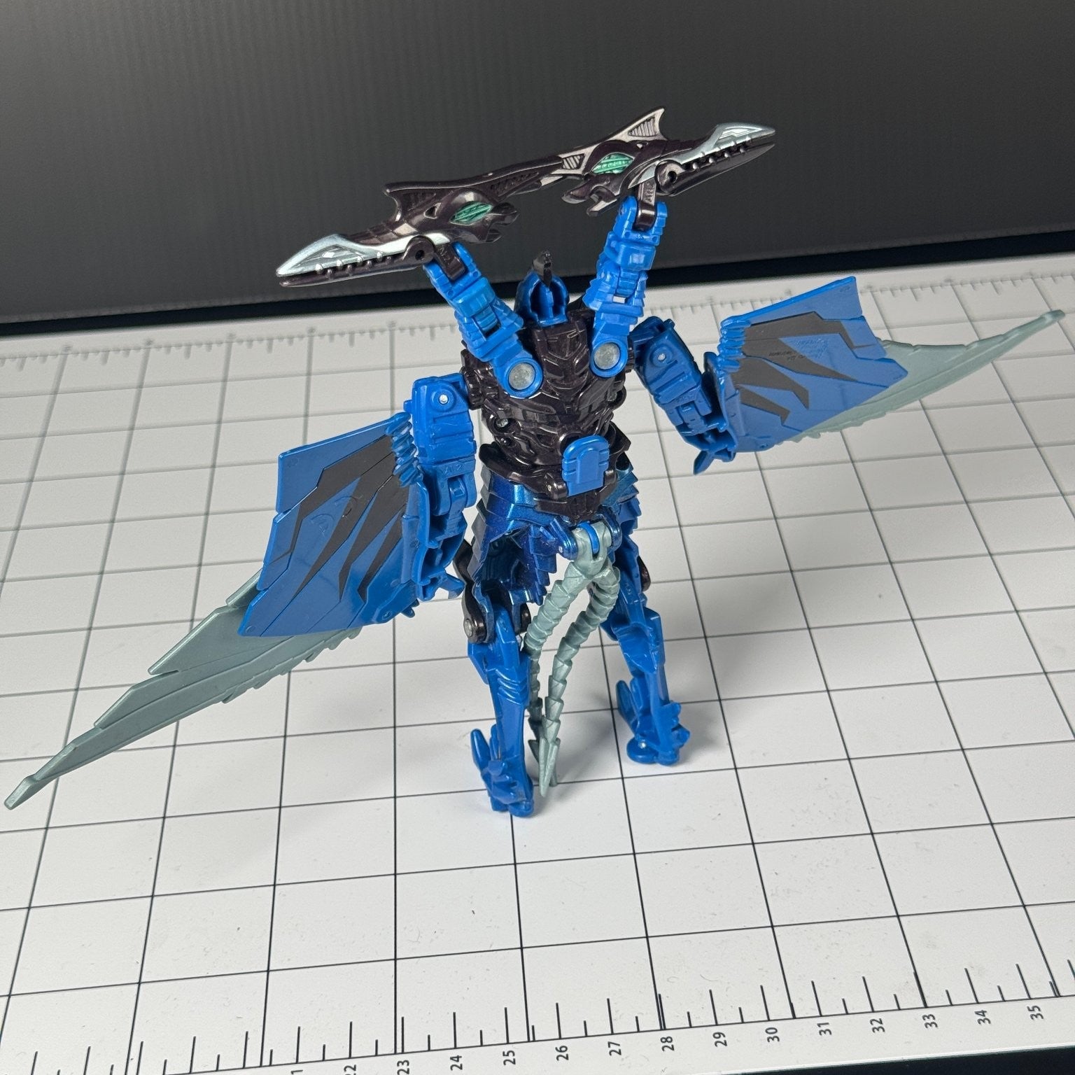 Transformers Age Of Extinction Dinobot Strafe Power Attacker Blue Figure Hasbro