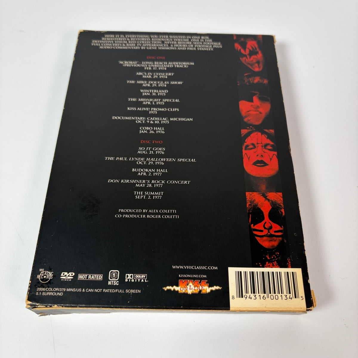 KISSOLOGY The Ultimate KISS Collection Vol. 1 1974-1977 2-Disc DVD Set Complete