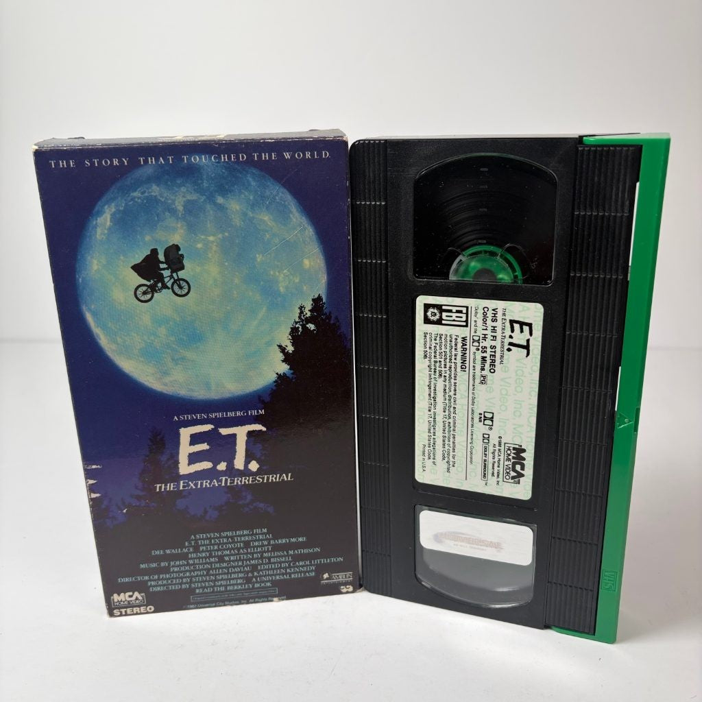 E.T. The Extra-Terrestrial VHS 1988 MCA Home Video Green Tape Spielberg