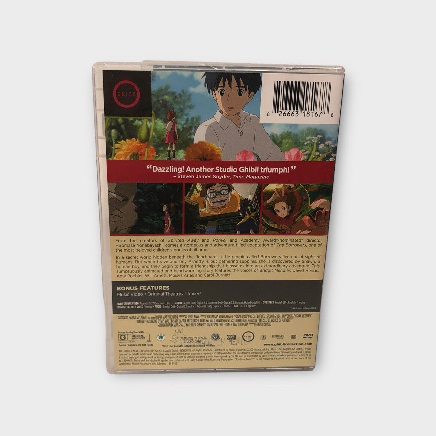 Lot Of 4 Anime Movies Studio Ghibli DVDs Kiki Arietty & Spirited Away & More