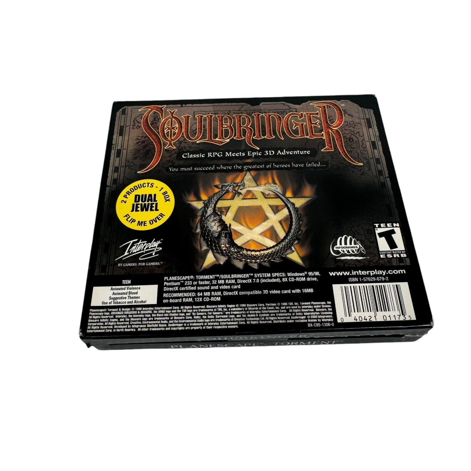 Planescape Torment & Soulbringer PC Game Dual Pack New Sealed in Double Pack