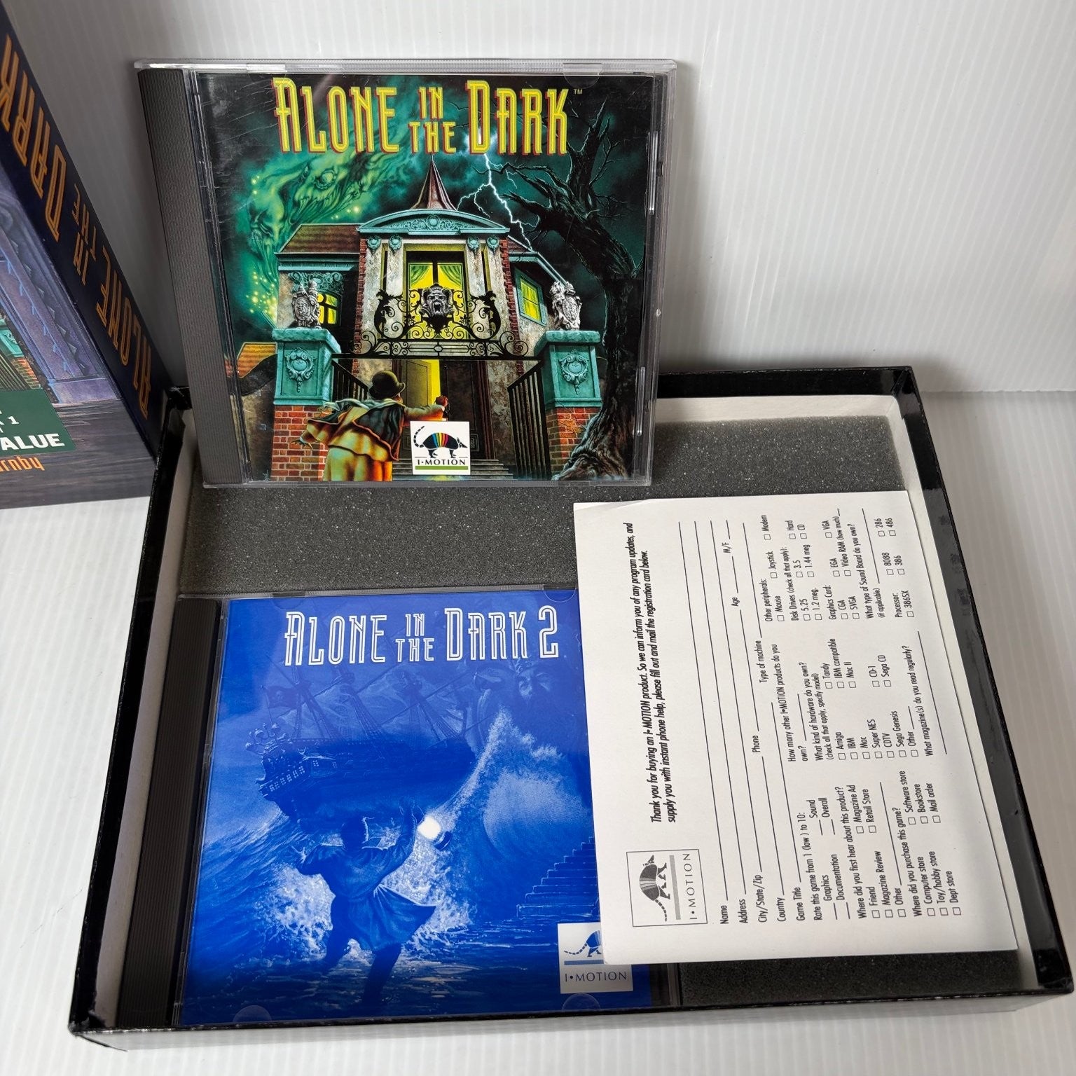 Alone in the Dark 2 Big Box PC CD-ROM w/  Alone in Dark 1 Adventure Game Horror