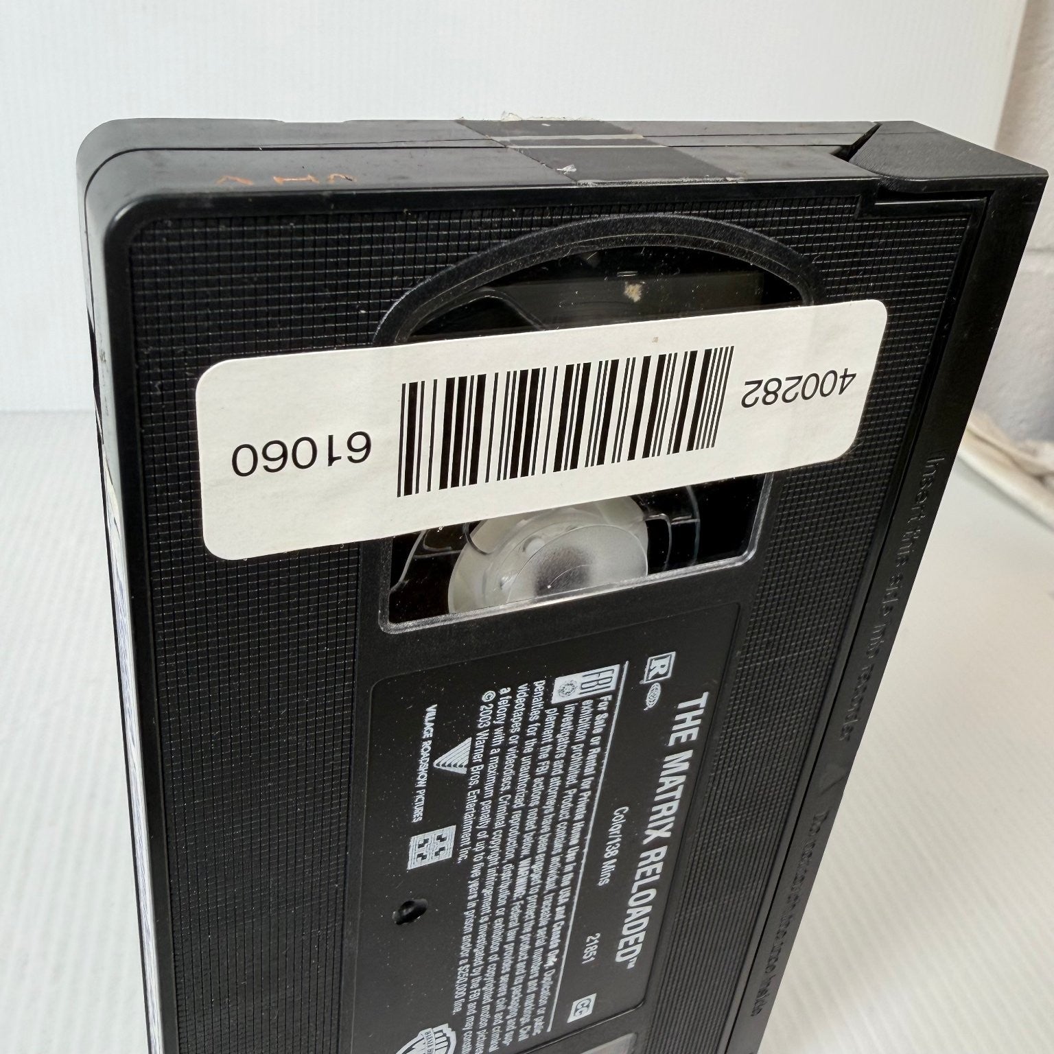 Matrix Reloaded VHS 2003 Sci-Fi Action Wachowskis Ex-Blockbuster Rental