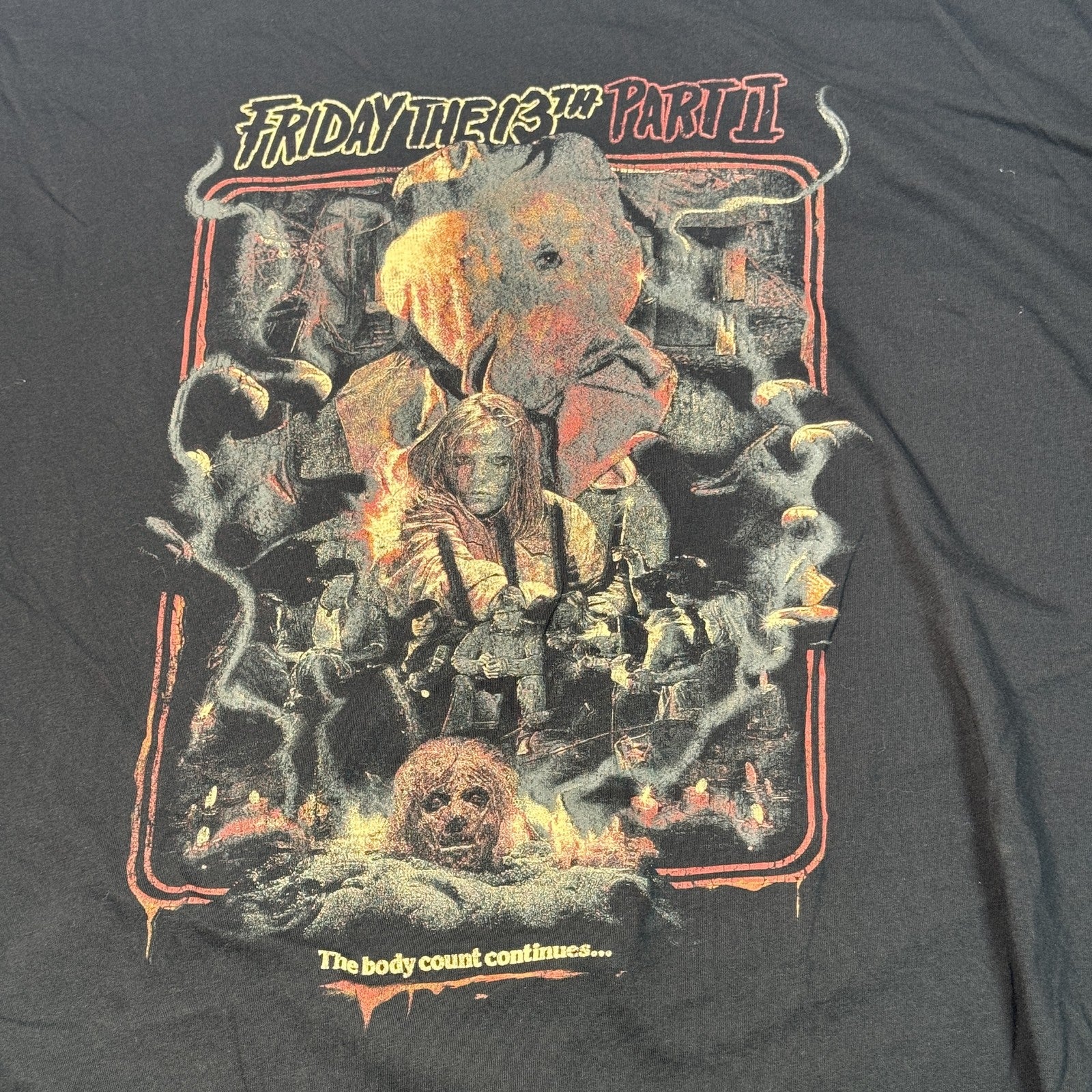 Friday The 13th Part II Shirt Mens 3XL Horror Movie Slasher Tee Gutter Garbs