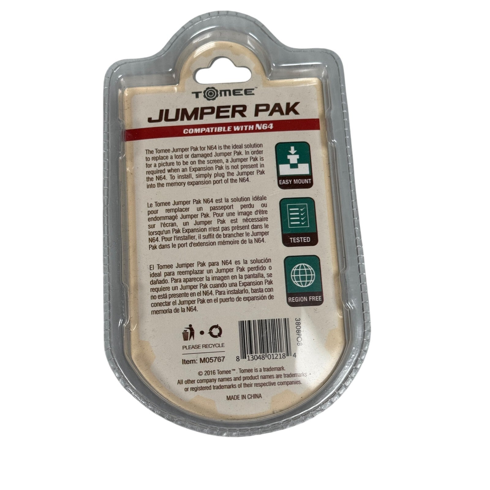 Lot of 6 Tomee Nintendo 64 Jumper Paks Retail Packaging
