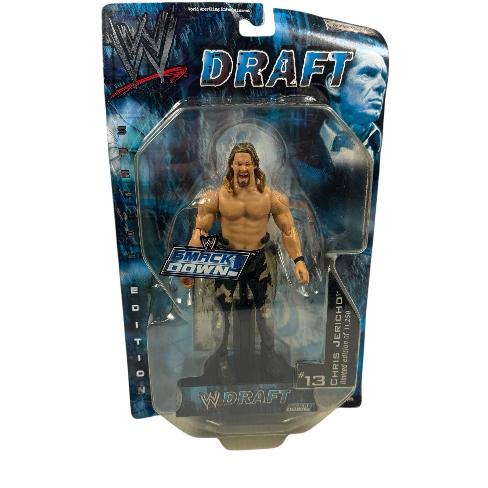 Chris Jericho WWE Jakks Draft Smackdown #13 Action Figure New 2002 AEW