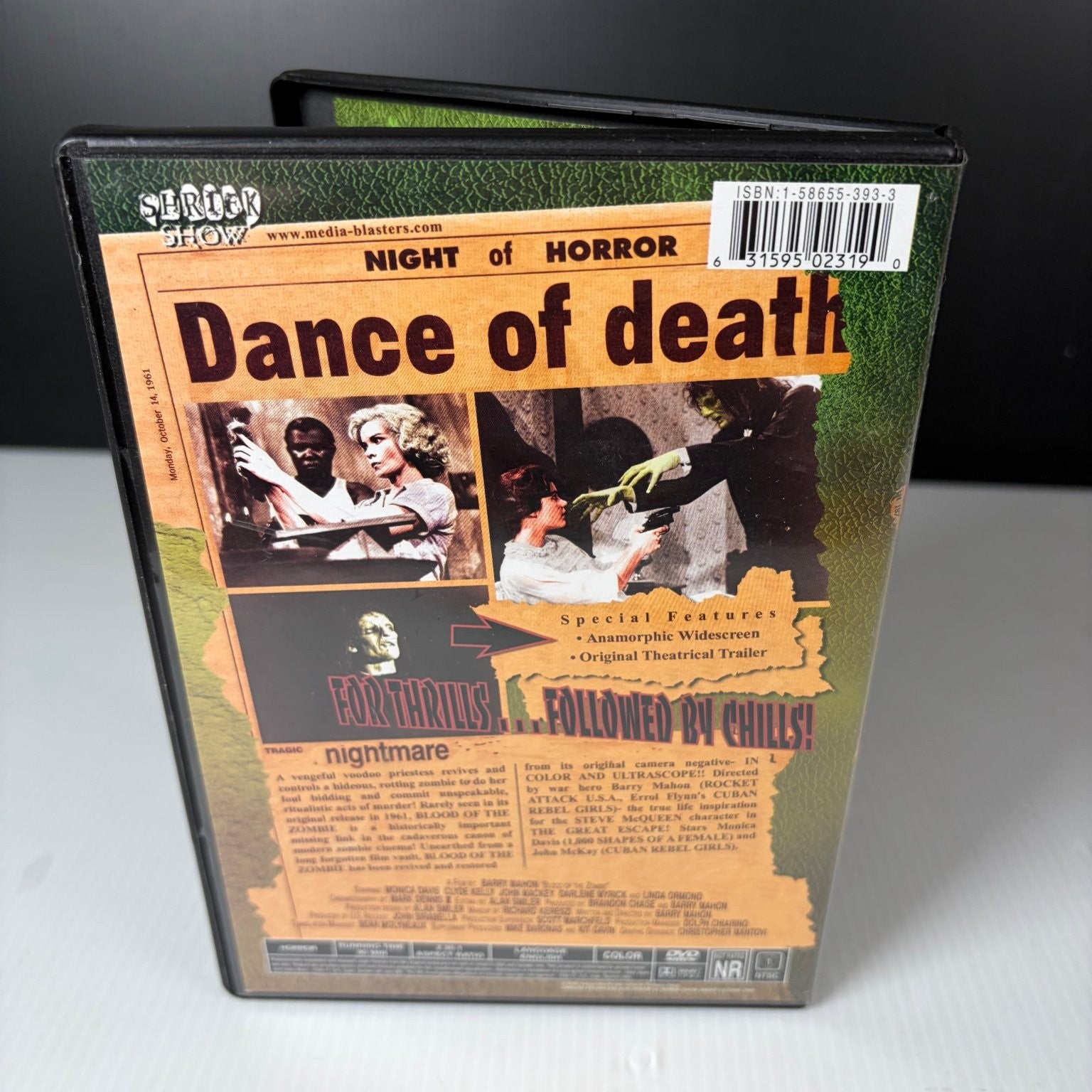 Blood of the Zombie DVD 1961 Voodoo Curse Horror Thriller