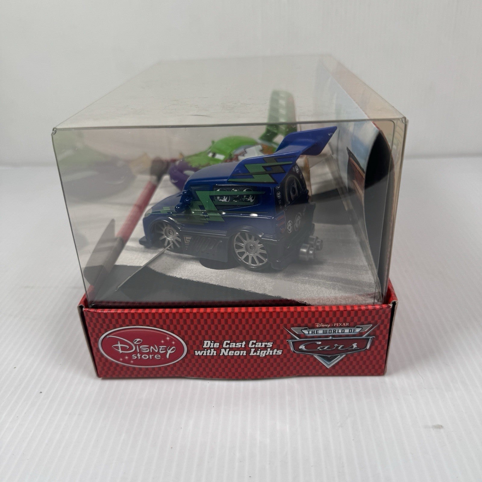 World Of Cars Neon Light Up Diecast Set Wingo & DJ Disney Store EXCLUSIVE Read