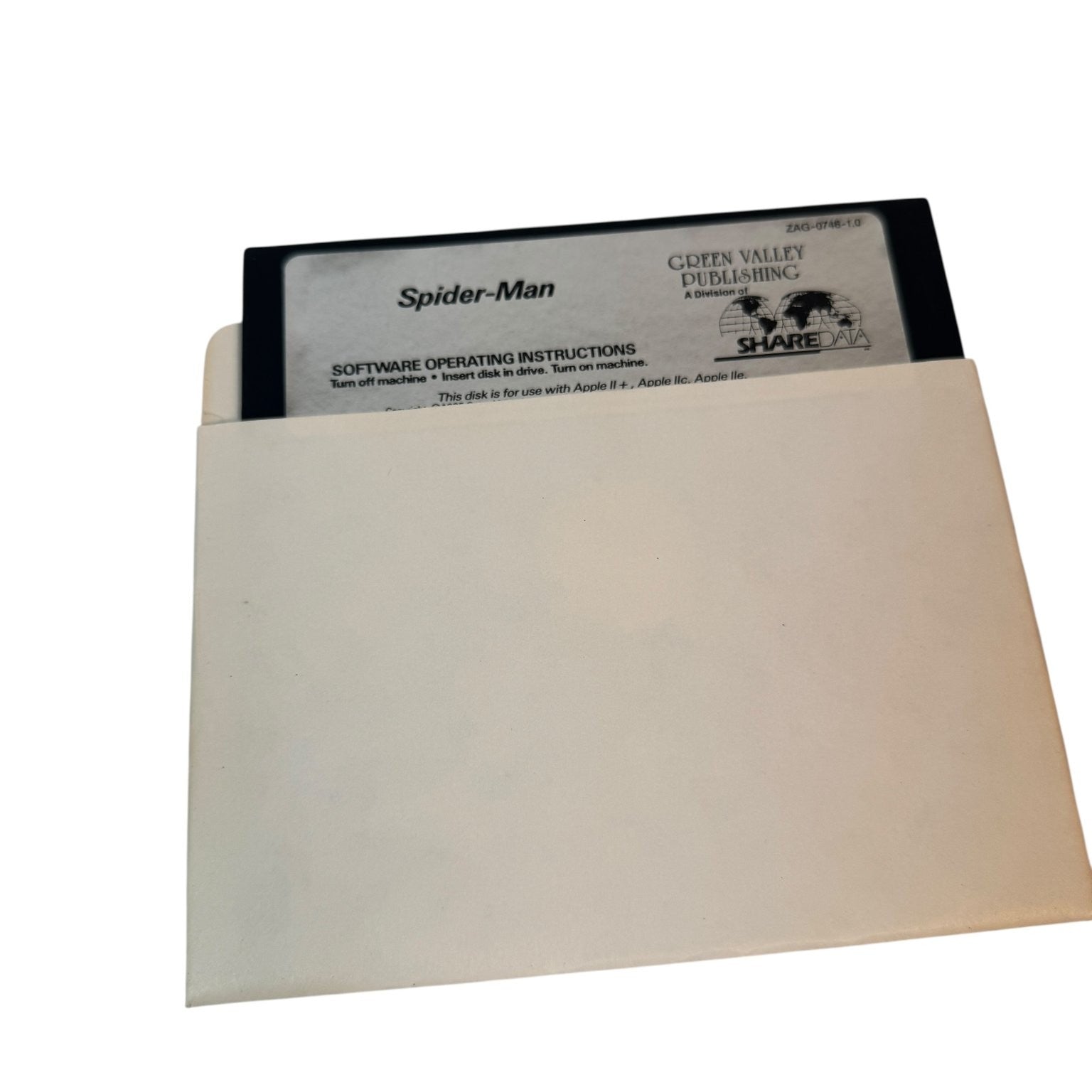 Vintage Spider-Man Questprobe Apple II Video Game Marvel 5.25" Floppy