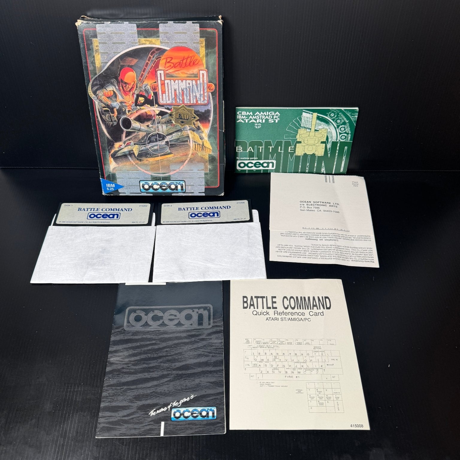 Battle Command IBM PC Big Box 5.25" Floppy Retro Game Strategy Tank Combat