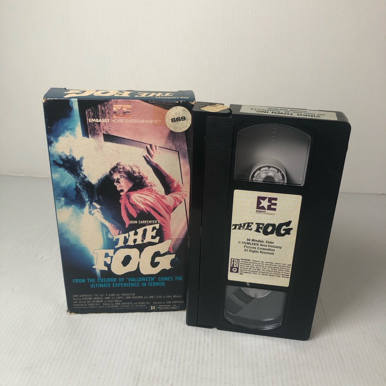 The Fog VHS 1980 Horror John Carpenter Embassy Home Entertainment
