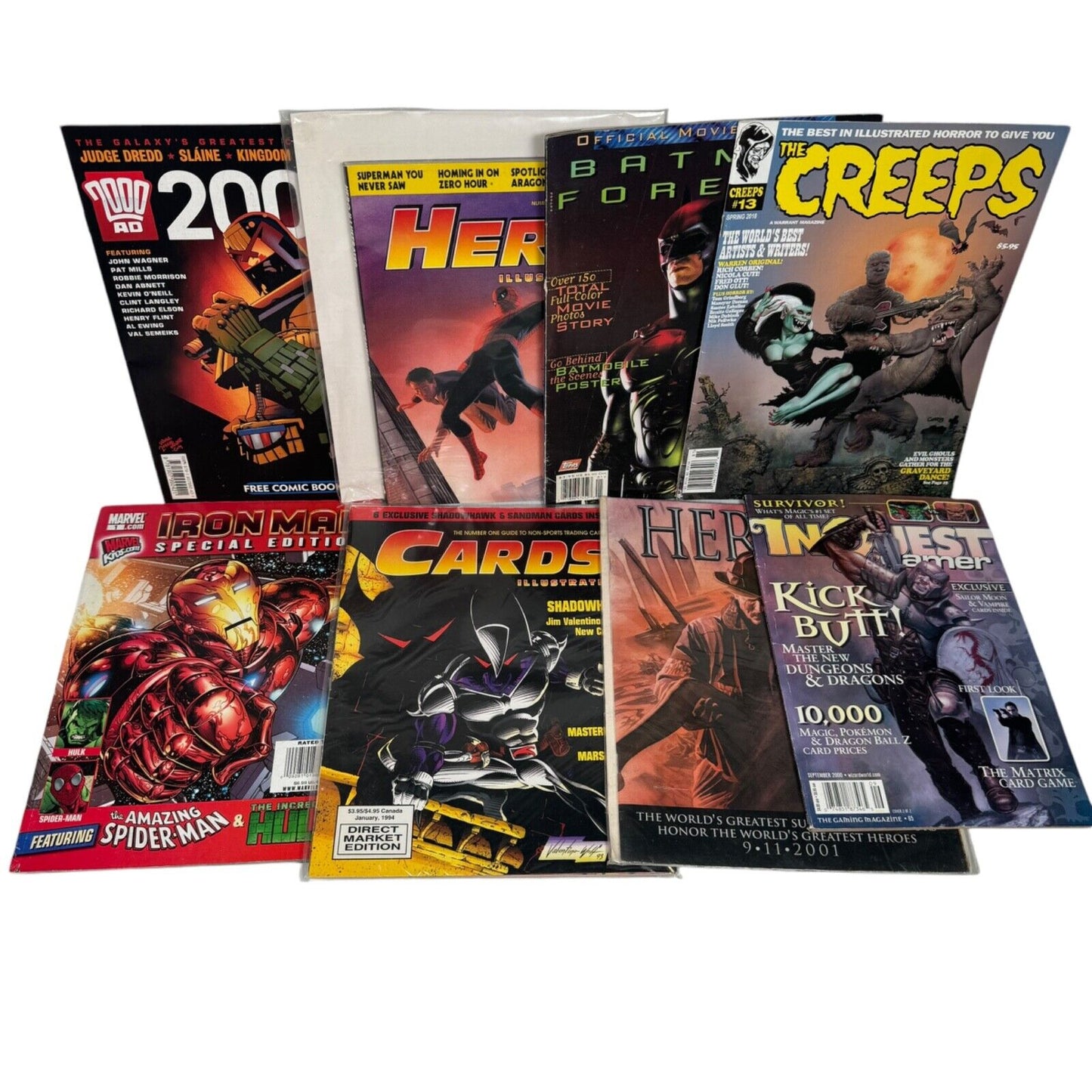 Mixed Lot of 8 VTG 90s Comic & Games Magazines Inquest The Creeps 2000 AD & More