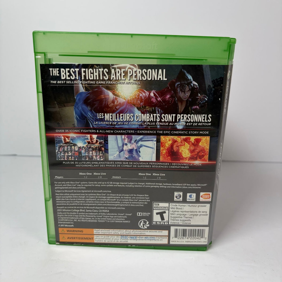 Tekken 7 Xbox One Video Game Fighting Multiplayer ESRB T