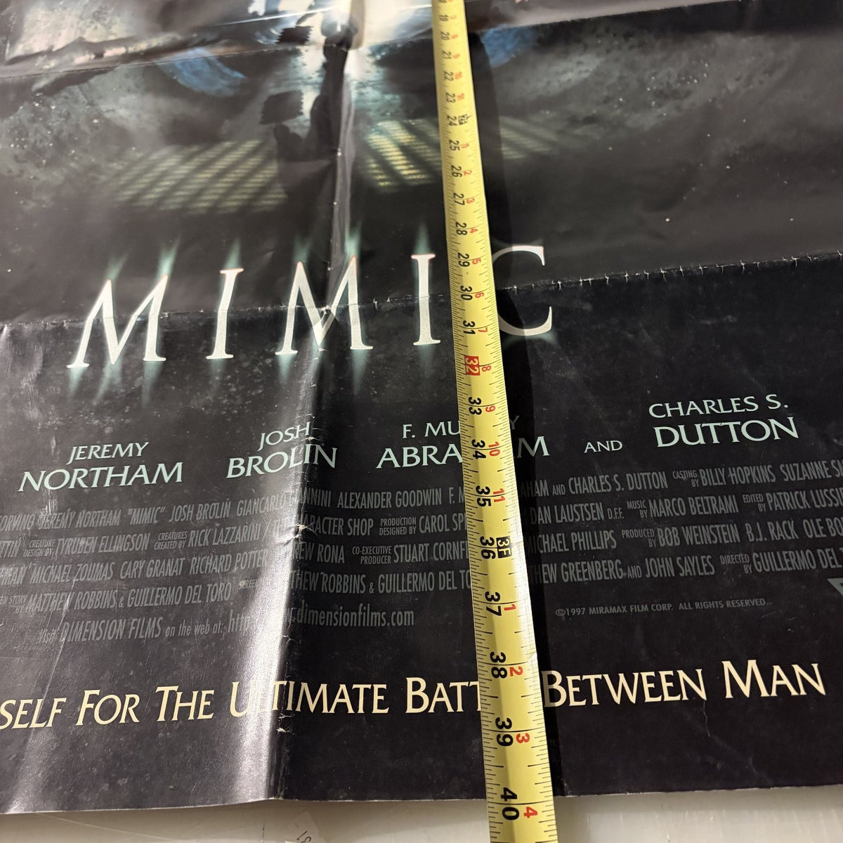 Mimic 1997 One Sheet Horror Monster Poster Josh Brolin Jeremy Northam 27"x40"