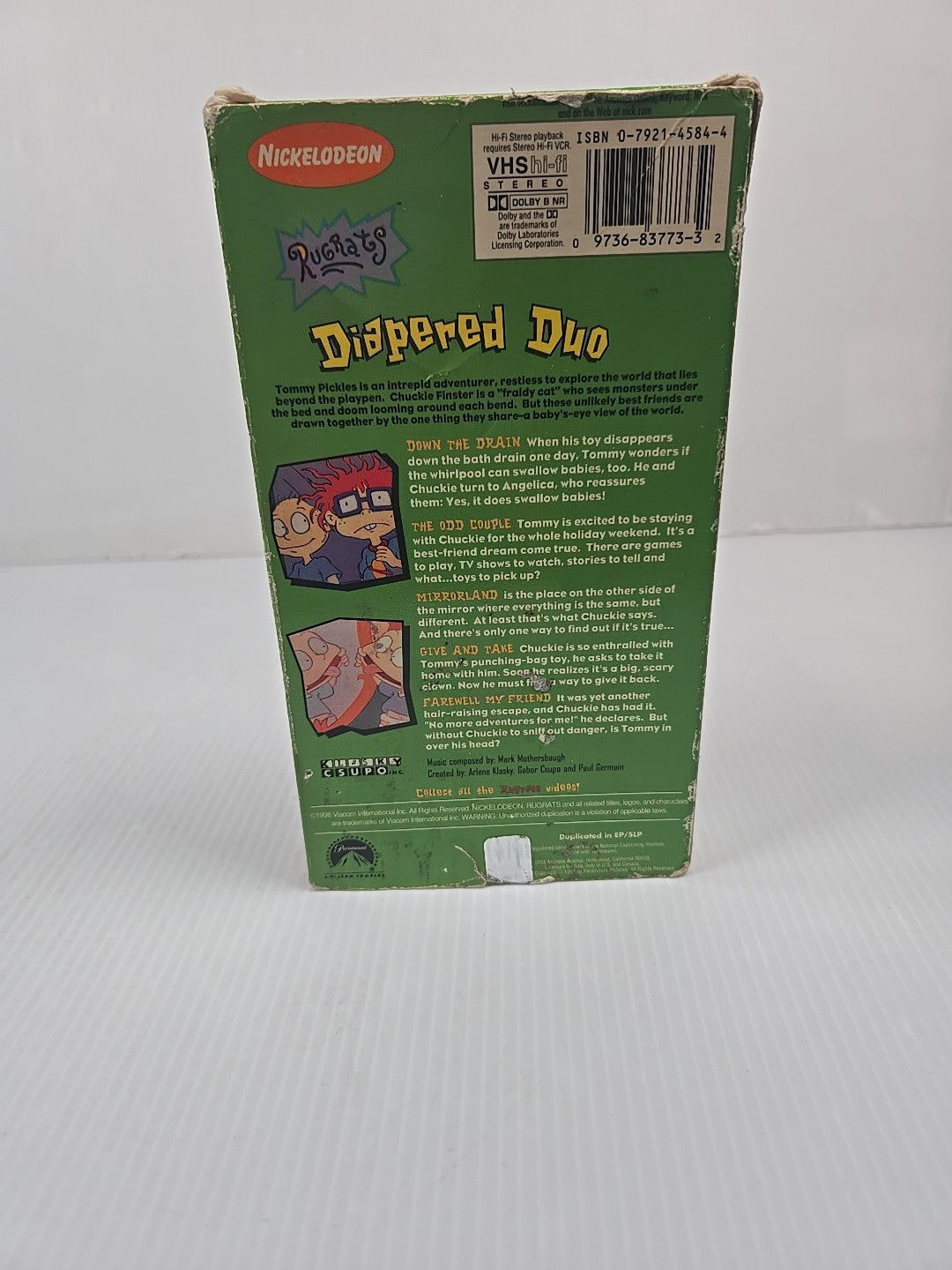 RUGRATS DIAPERED DUO VHS Tape 1998 Animated Nickelodeon Orange Tape Klasky-Csupo