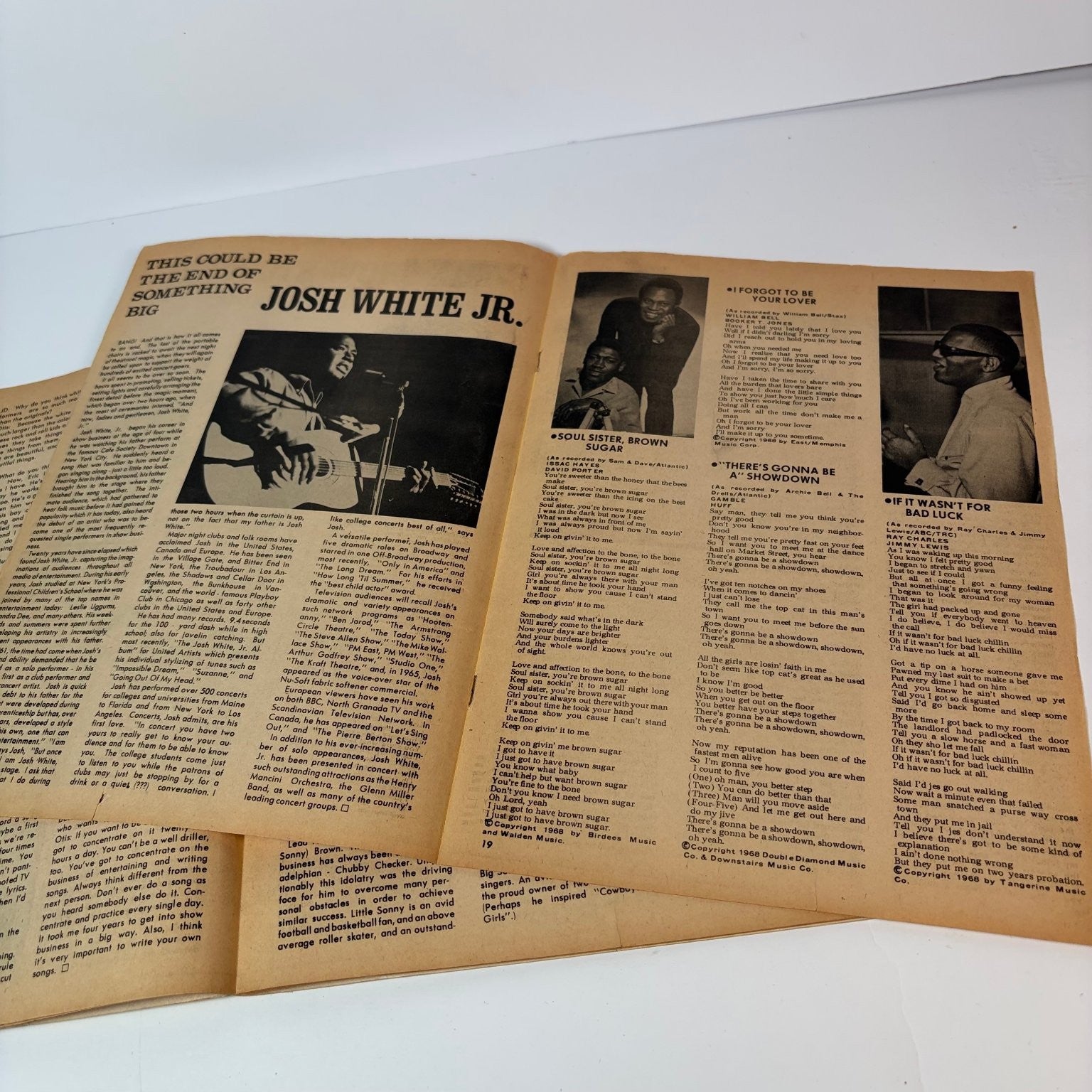 Vintage 1969 Rock & Soul Songs Magazine Nina Simone Albert King B.B. King Music