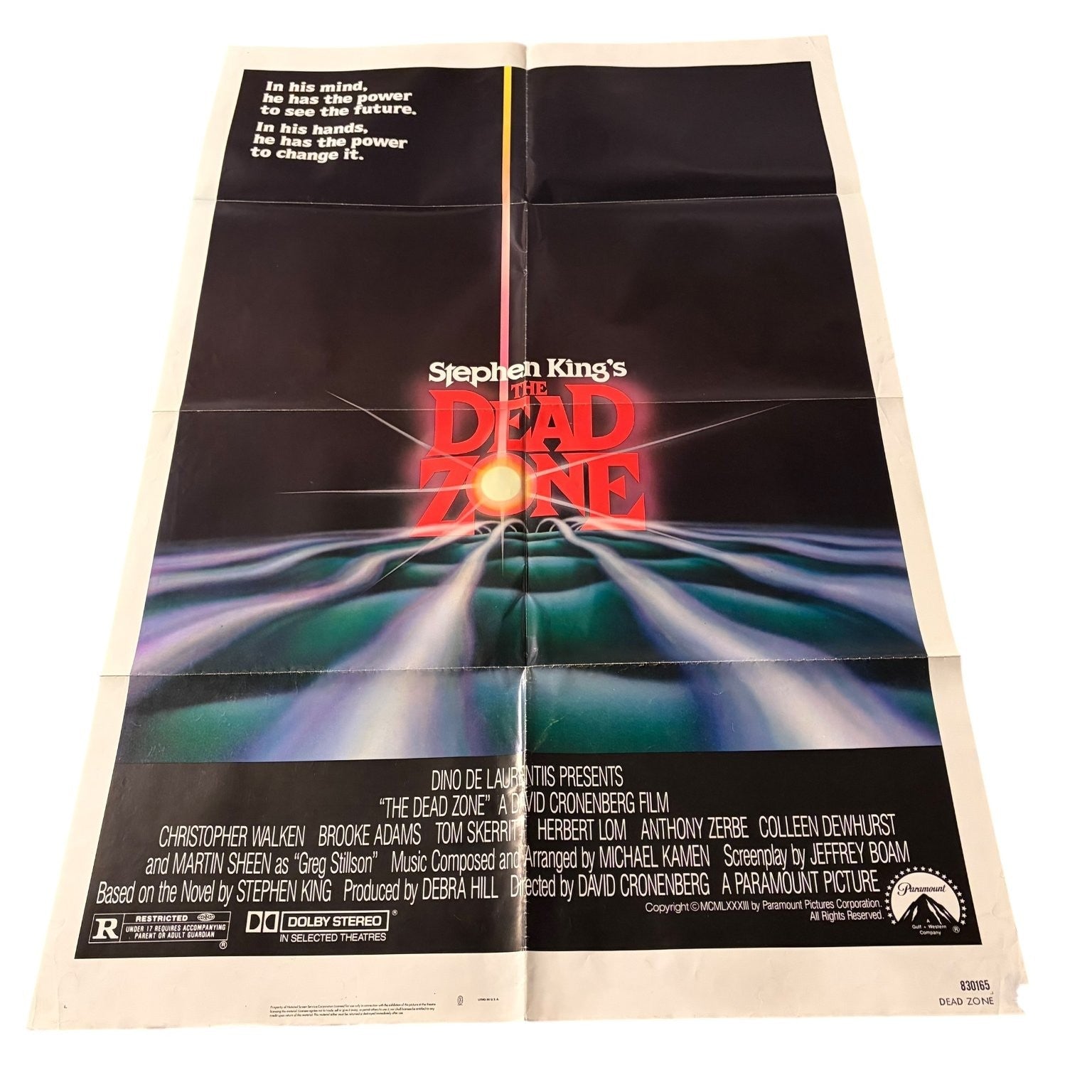 The Dead Zone 1983 One-Sheet Movie Poster Paramount Christopher Walken