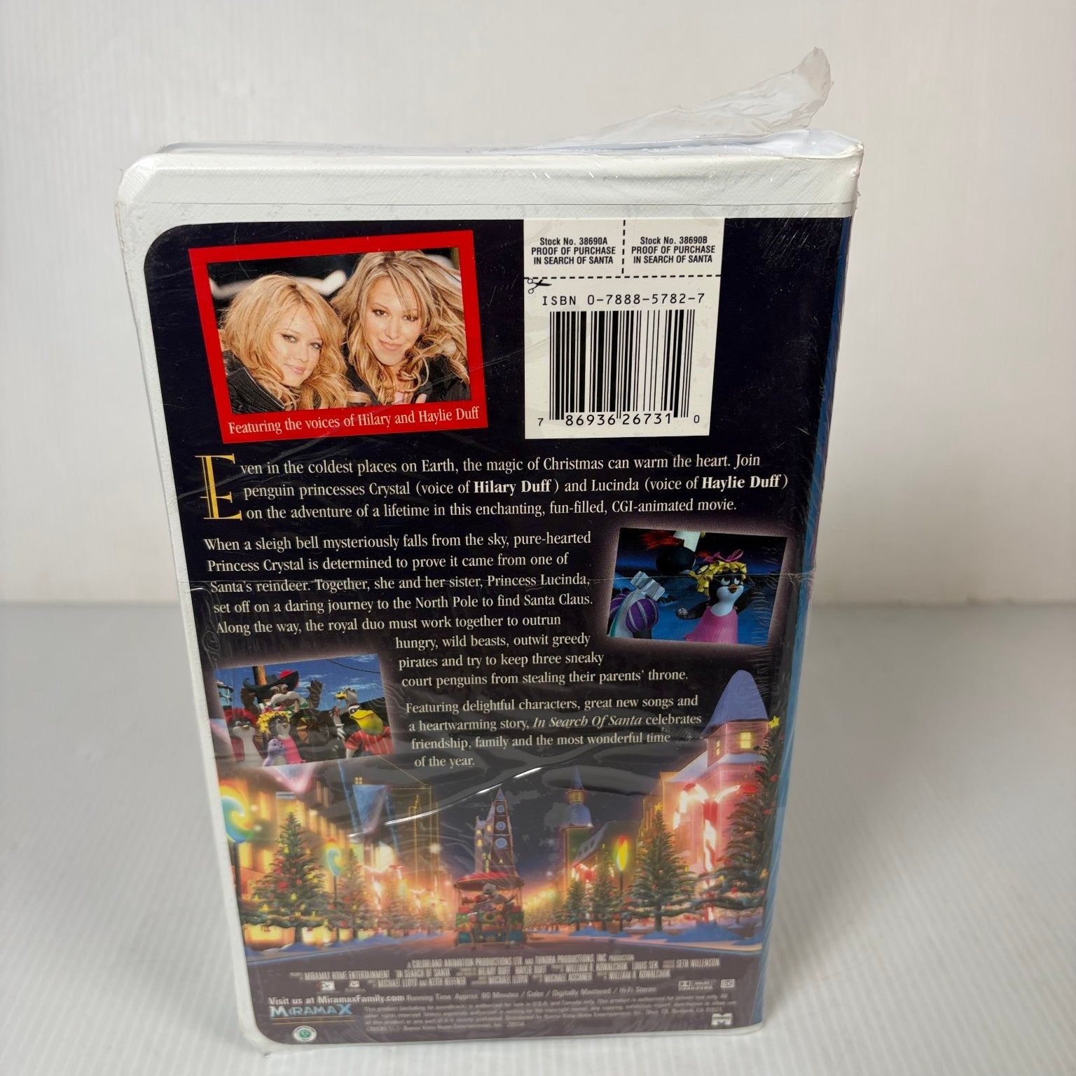 In Search of Santa VHS 2004 Rare Animated Holiday Family Hilary & Haylie Duff