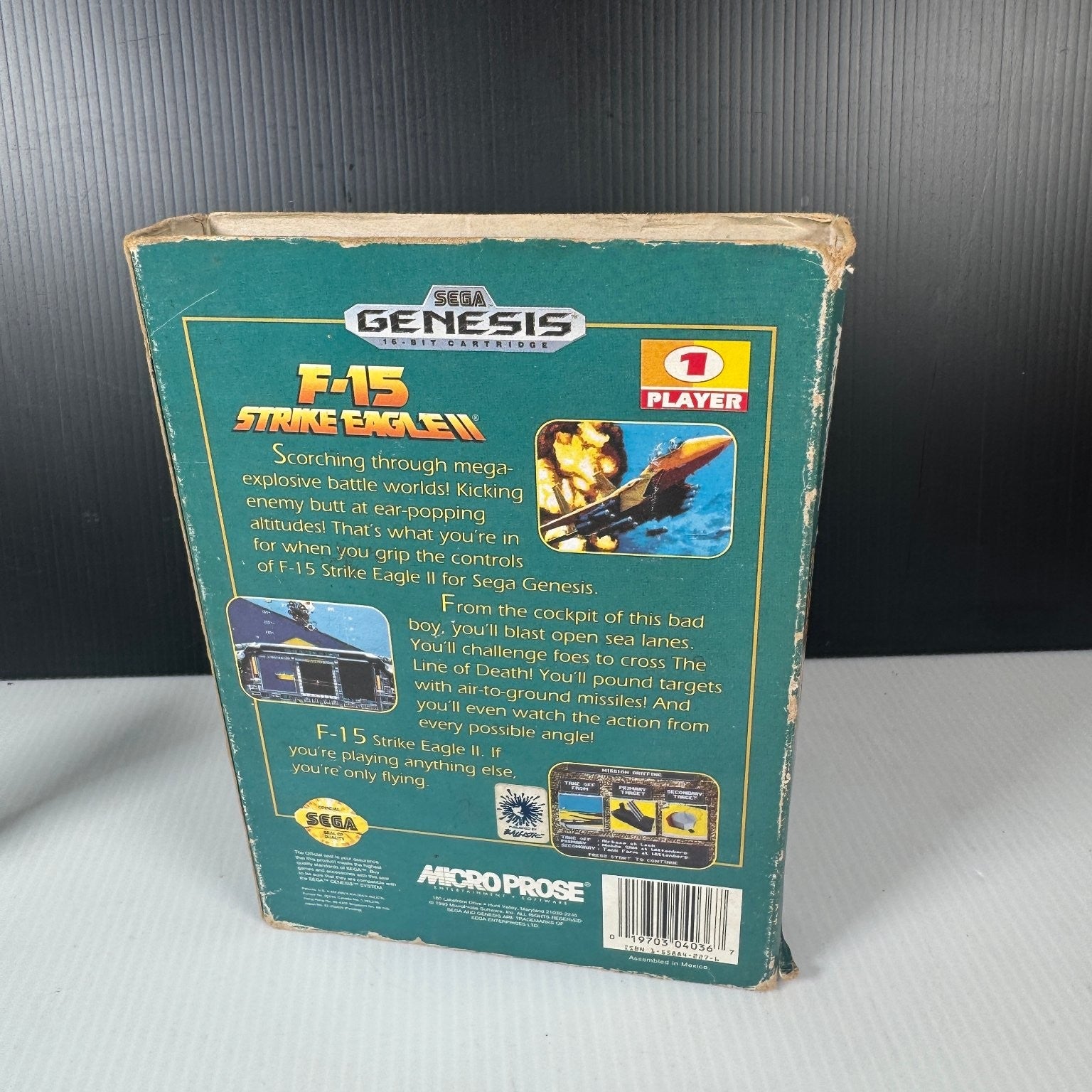 F-15 Strike Eagle II Sega Genesis Video Game Combat Flight Simulator