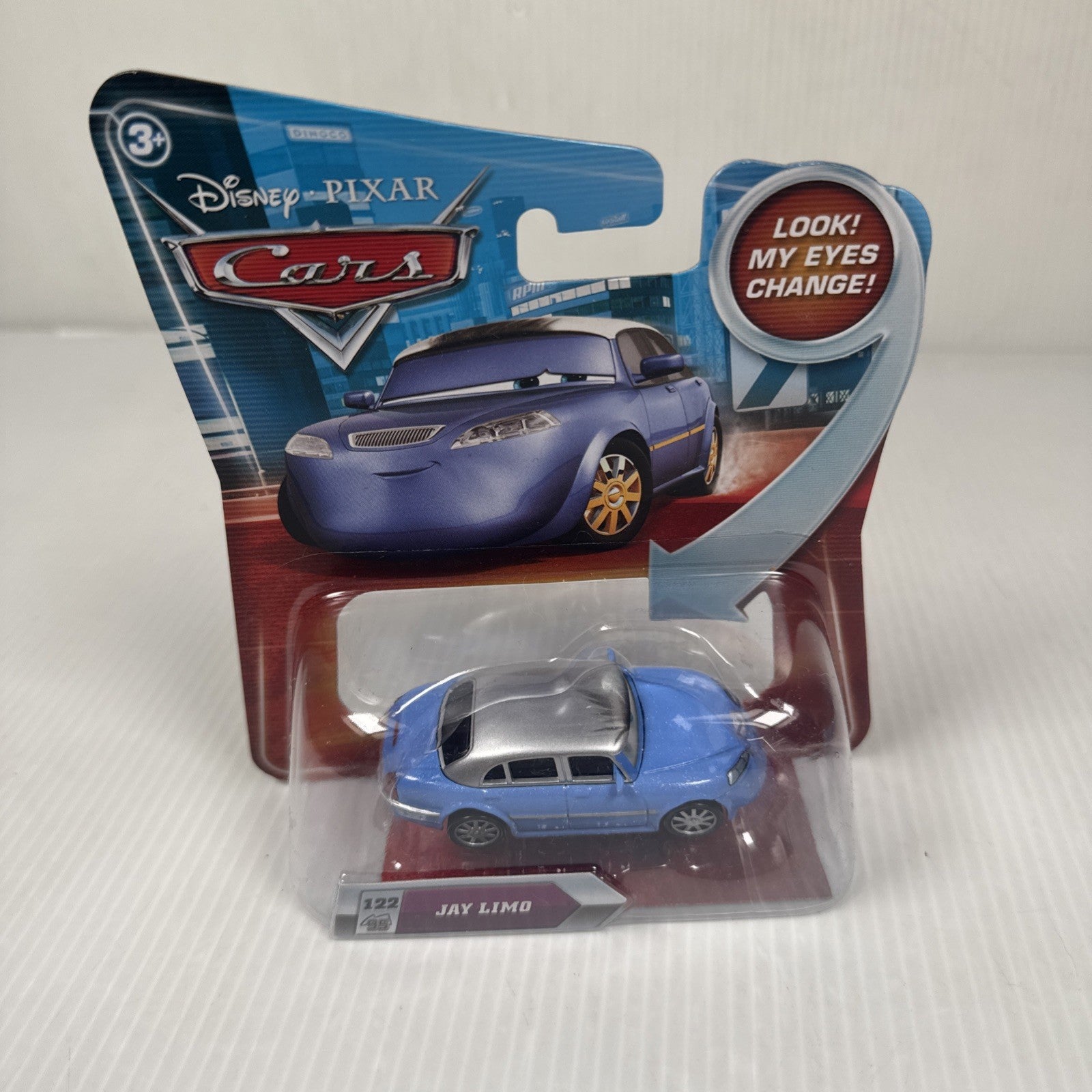 DISNEY PIXAR CARS JAY LIMO #122 LOOK MY EYES CHANGE VARIANT NEW