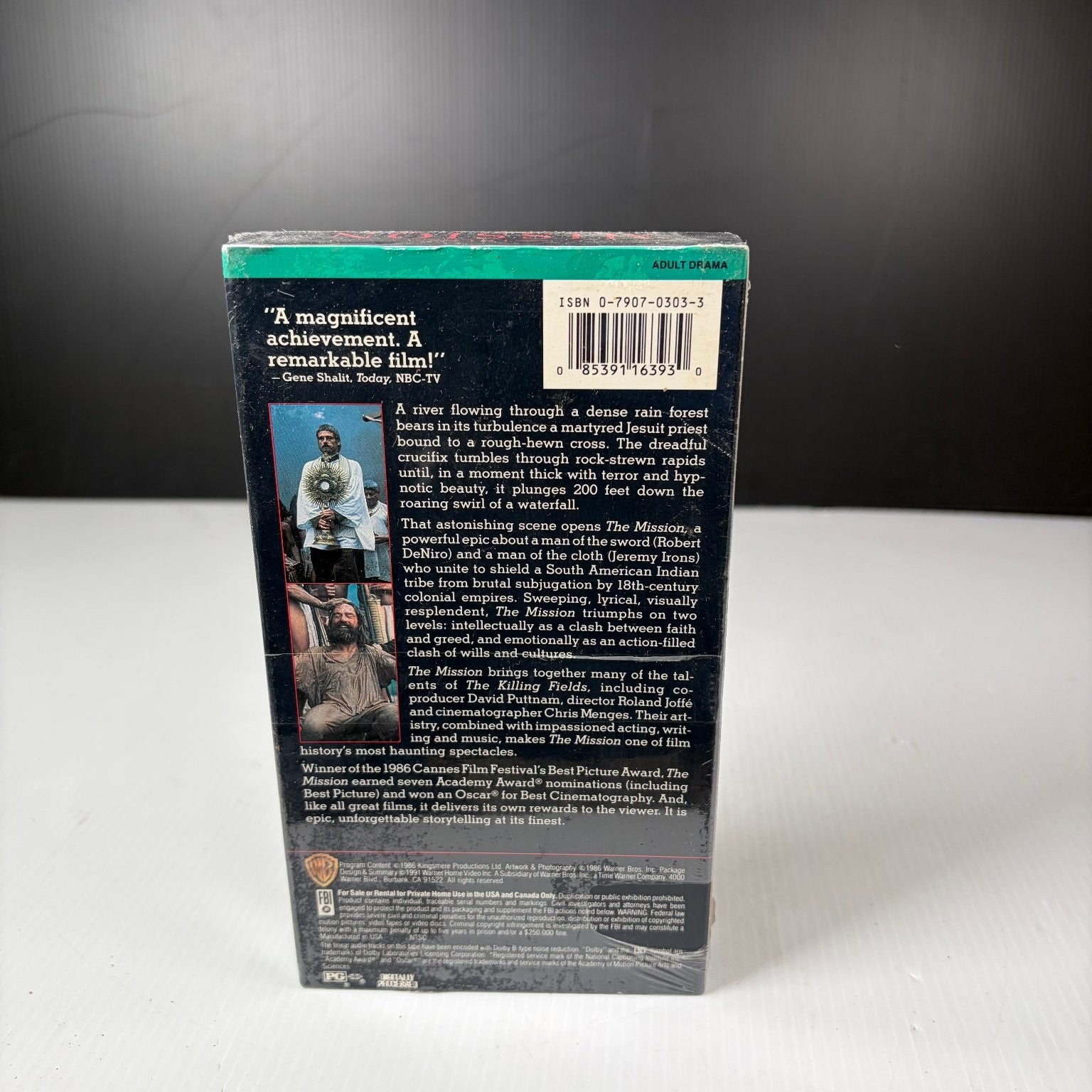 The Mission VHS 1986 Drama Robert De Niro Jeremy Irons Warner Home Video