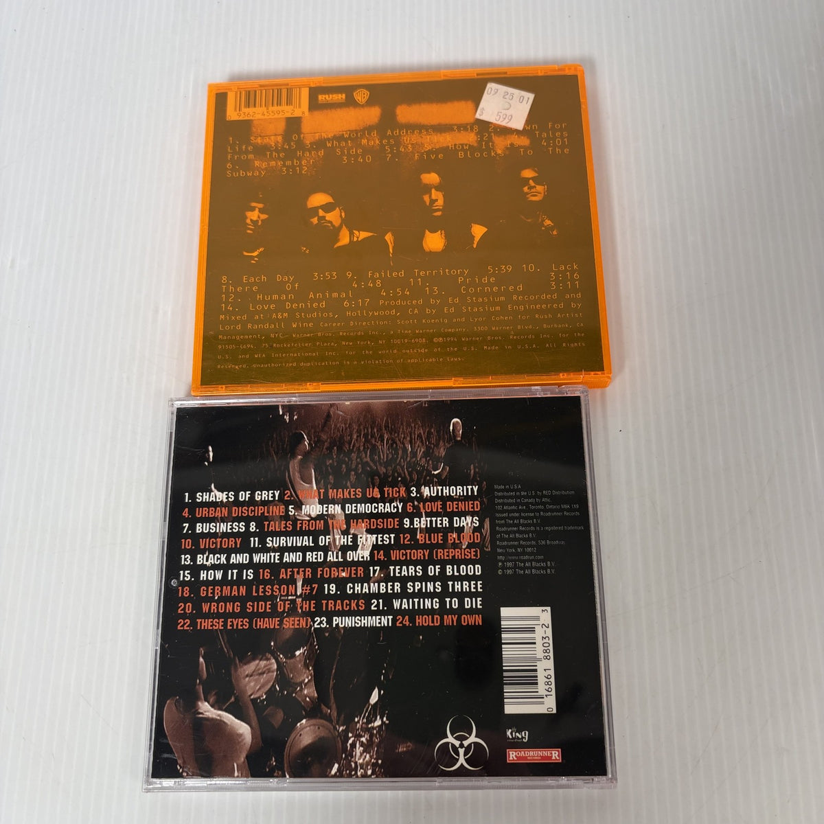 Biohazard - State Of The World Address / No Holds Barred Live CD Lot of 2