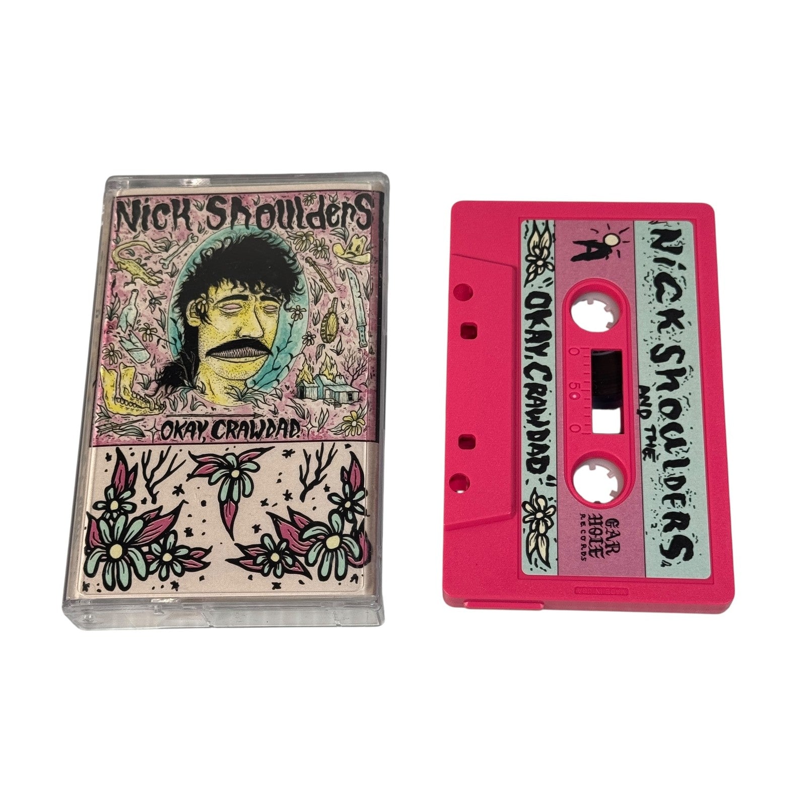 Nick Shoulders Cassette Okay Crawdad Rare Pink Variant Garage Rock Folk Carhole
