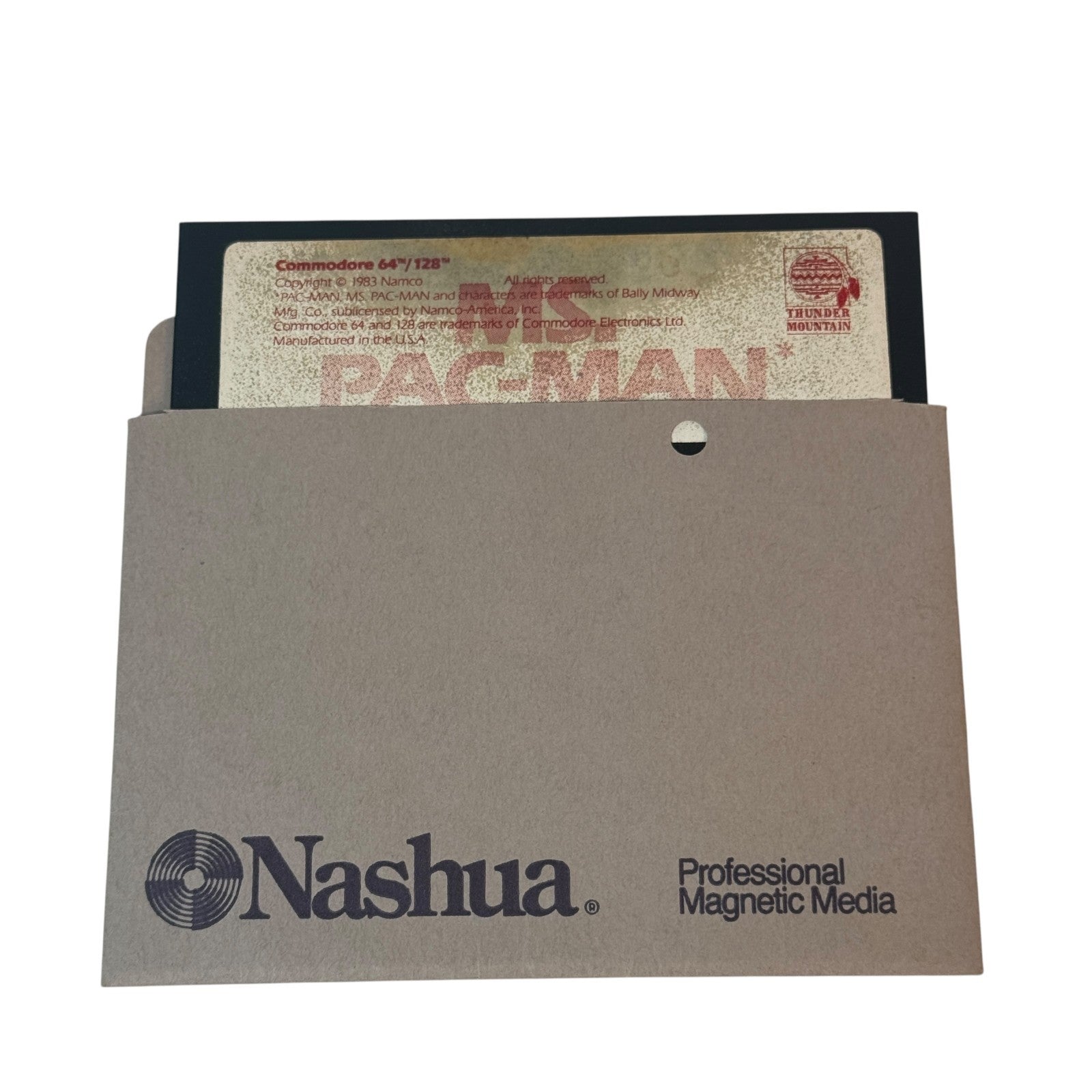 Vintage Commodore 64 / 128 Ms. Pac-Man Game 5.25" Floppy Disk