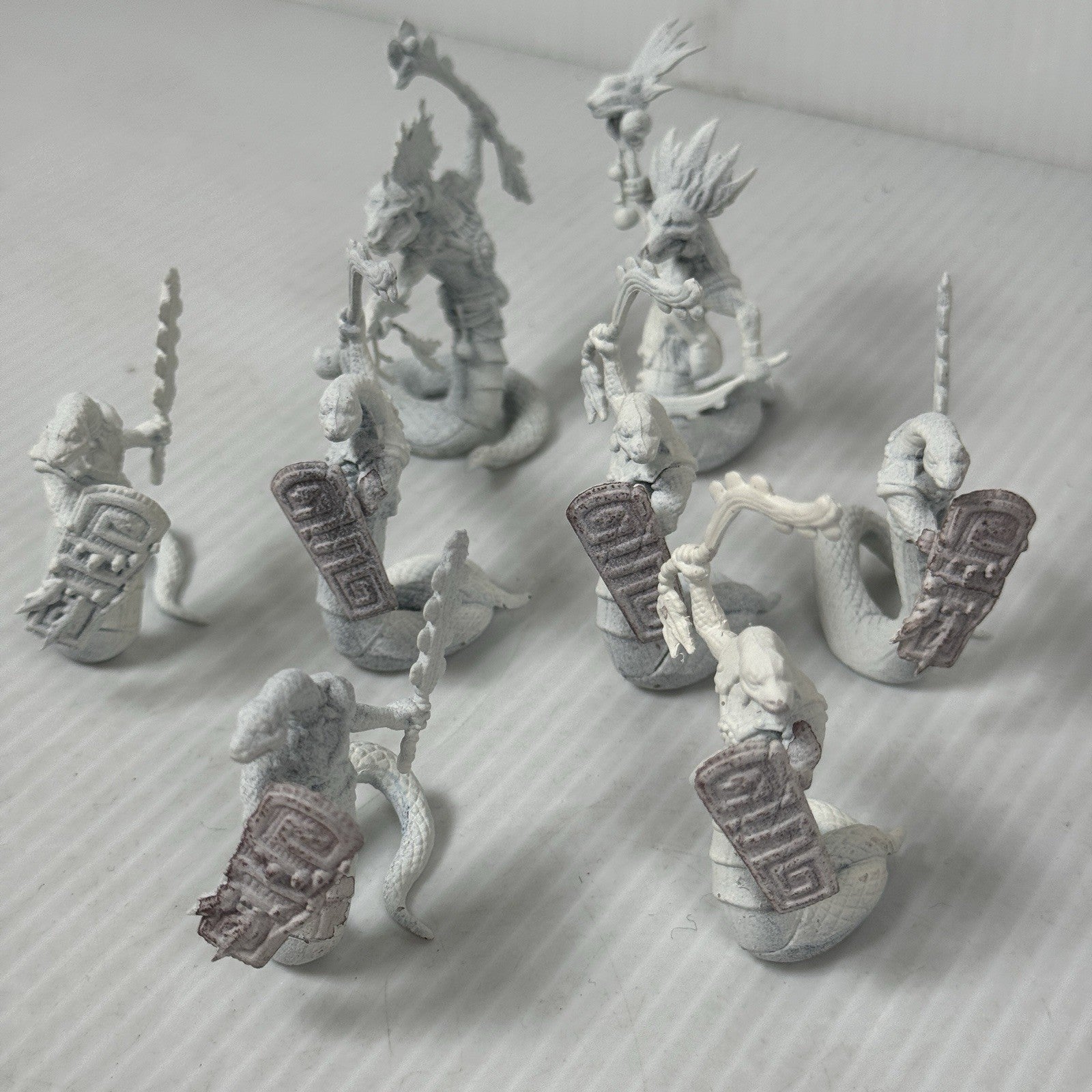 Shadows of Brimstone Lizard Men And Priest Enemies Primed & Assembled