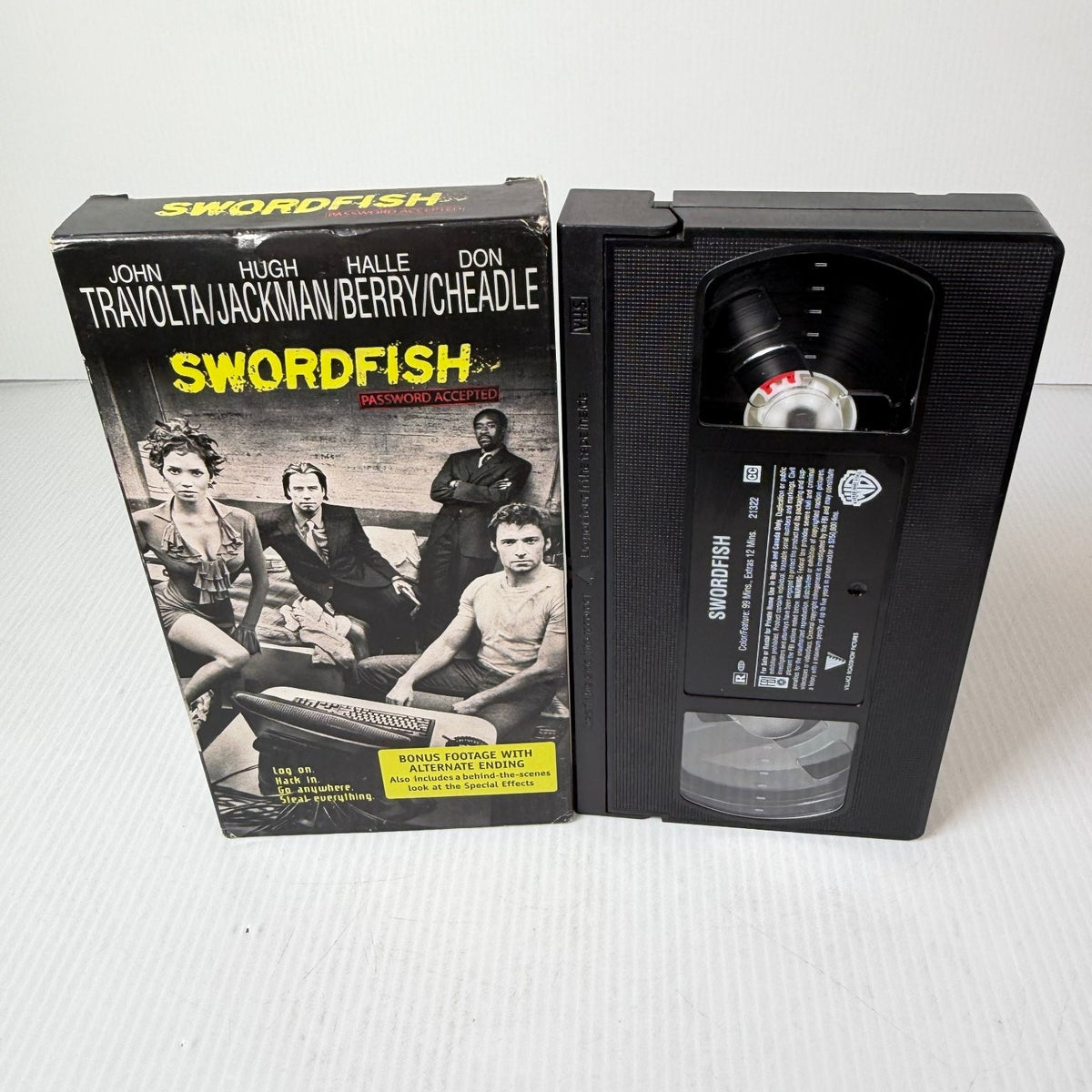 Swordfish VHS 2001 Action Thriller Bonus Footage Alternate Ending Warner Bros.