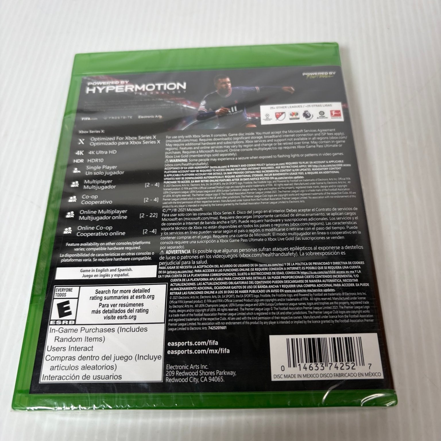 FIFA 22 Xbox Series X Video Game 4K HDR HYPERMOTION Multiplayer