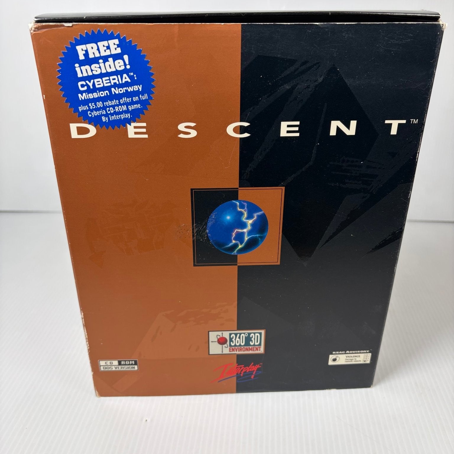 Descent Big Box PC CD-ROM Game Complete w/ Strategy Guide Multiplayer Interplay
