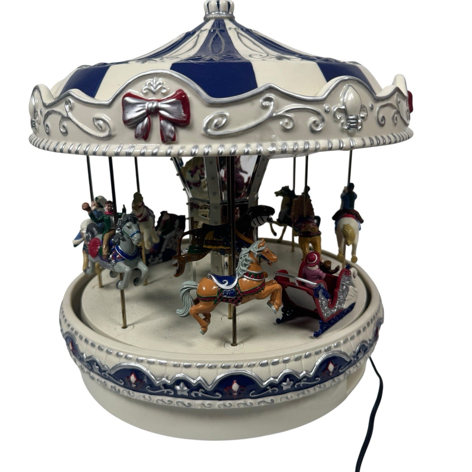 Mr. Christmas Porcelain Merry-Go-Round Carousel 30 Songs Tested & Working