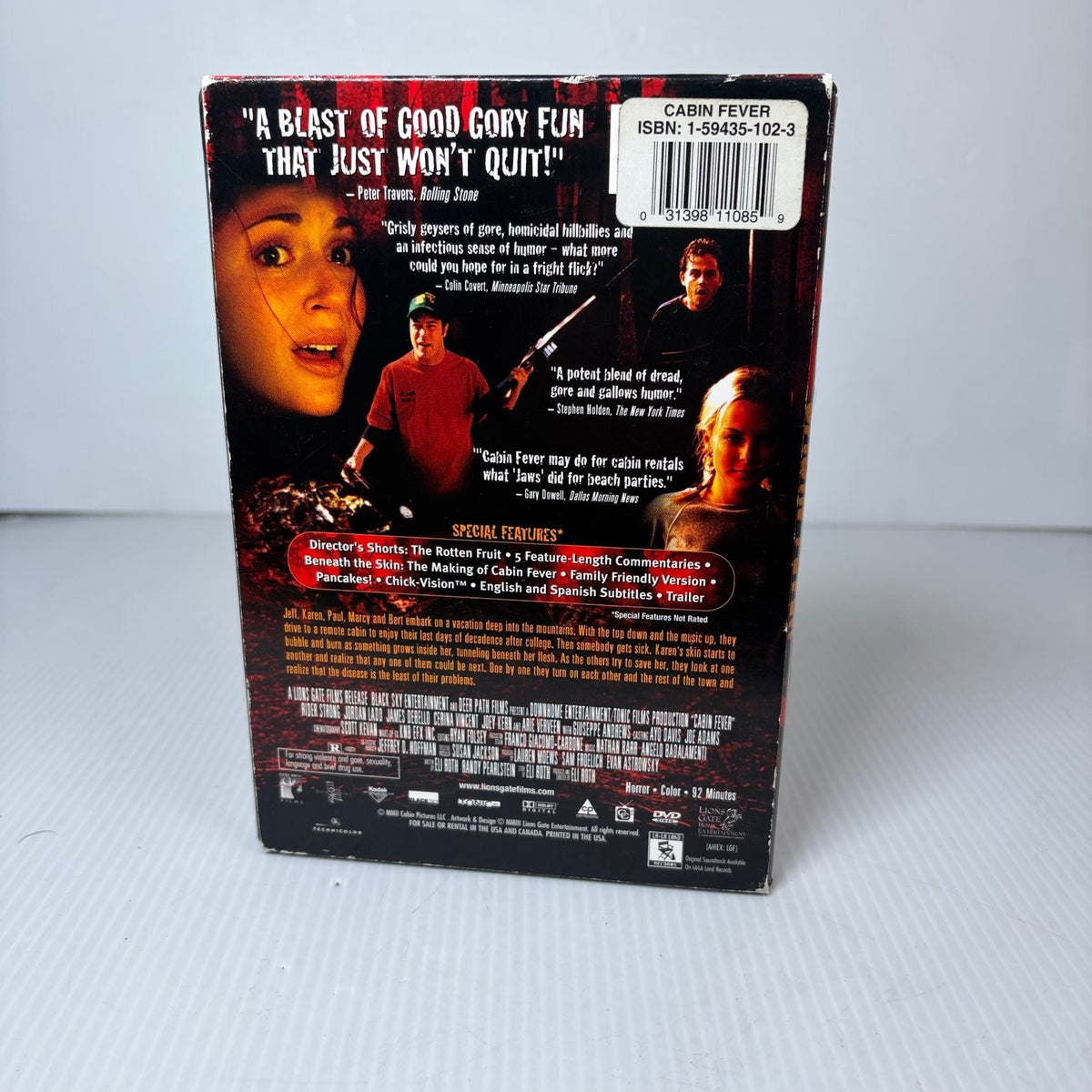 Cabin Fever DVD (2003) Eli Roth Horror Film, Director's Shorts, Commentaries
