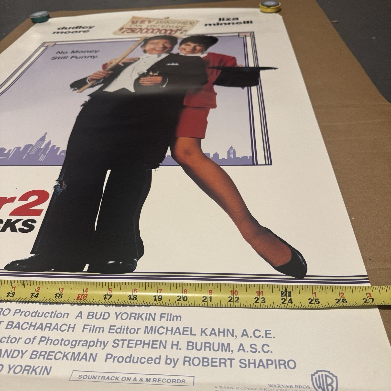 Vintage Arthur 2 On The Rocks Video Store Promotional Poster 42”x27”